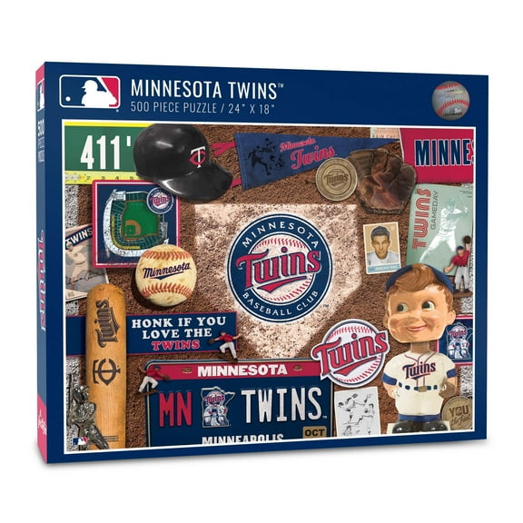 YouTheFan MLB Minnesota Twins Retro Series Puzzle – 500 PC