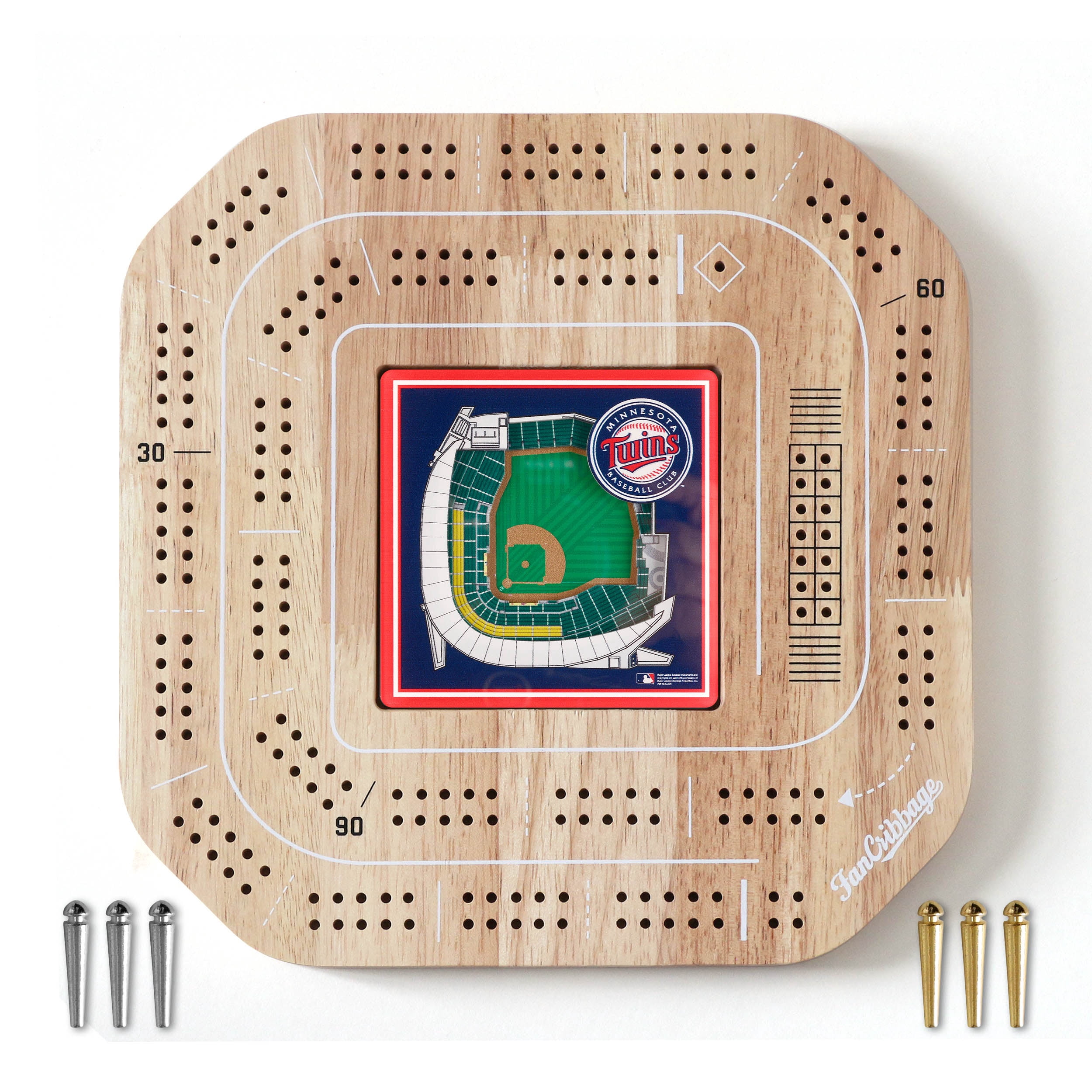 YouTheFan MLB Minnesota Twins Stadiumview Cribbage