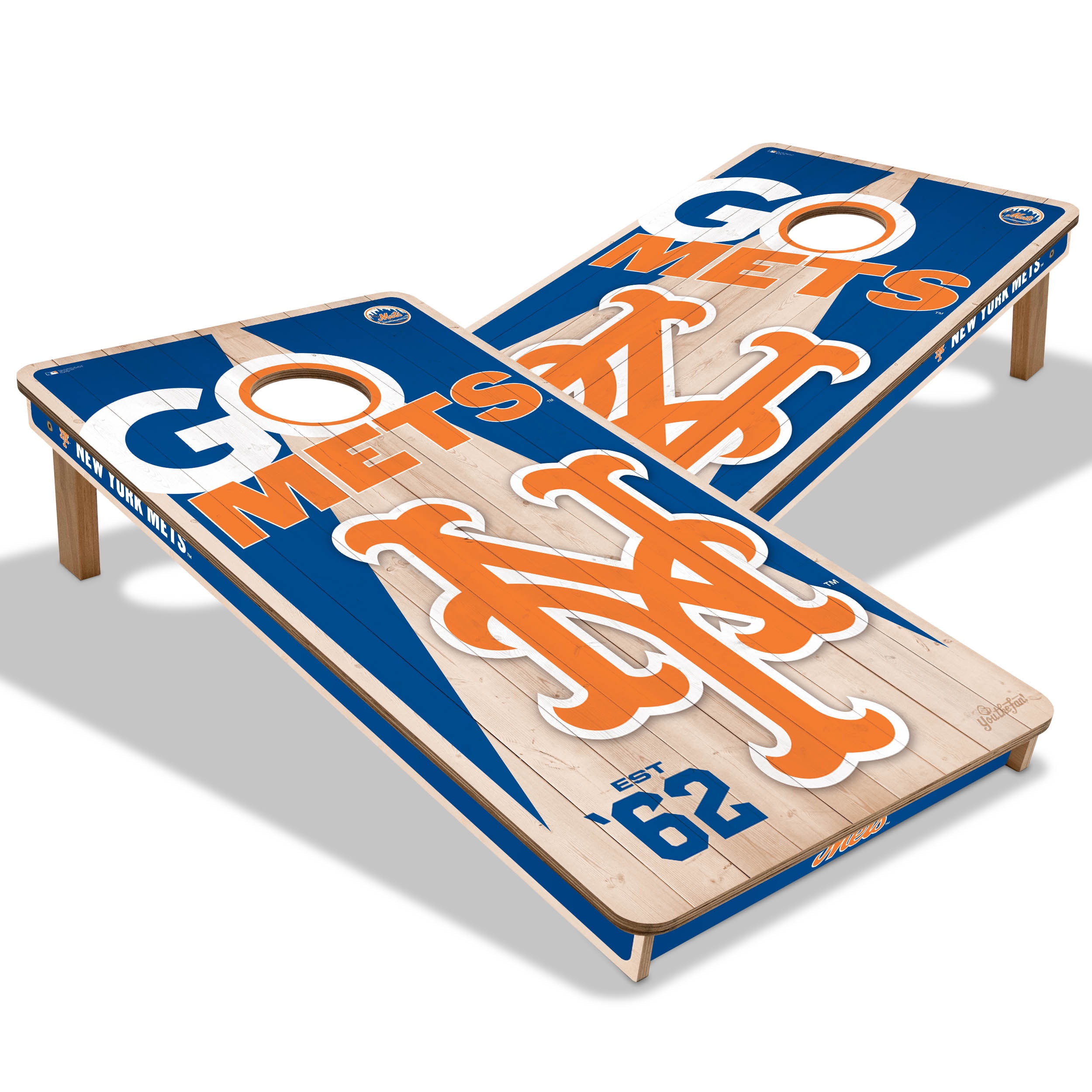 YouTheFan MLB New York Mets 2' x 4' Cornhole Game No Bags