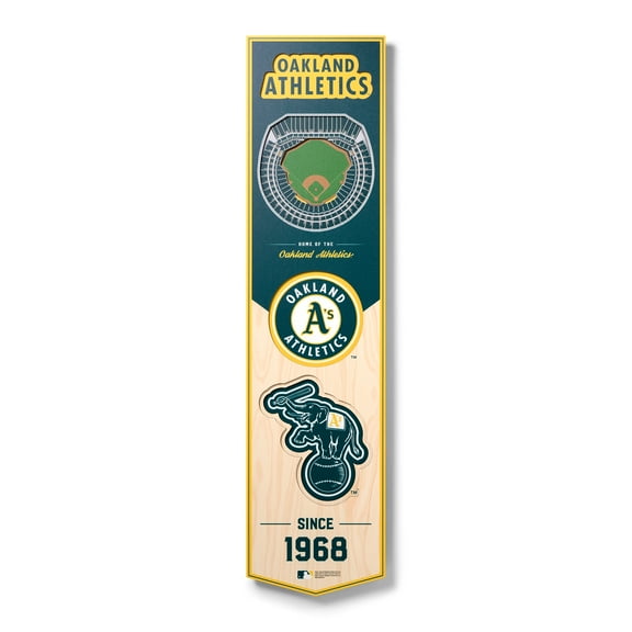 YouTheFan MLB Oakland Athletics 8x32 Stadium View Banner