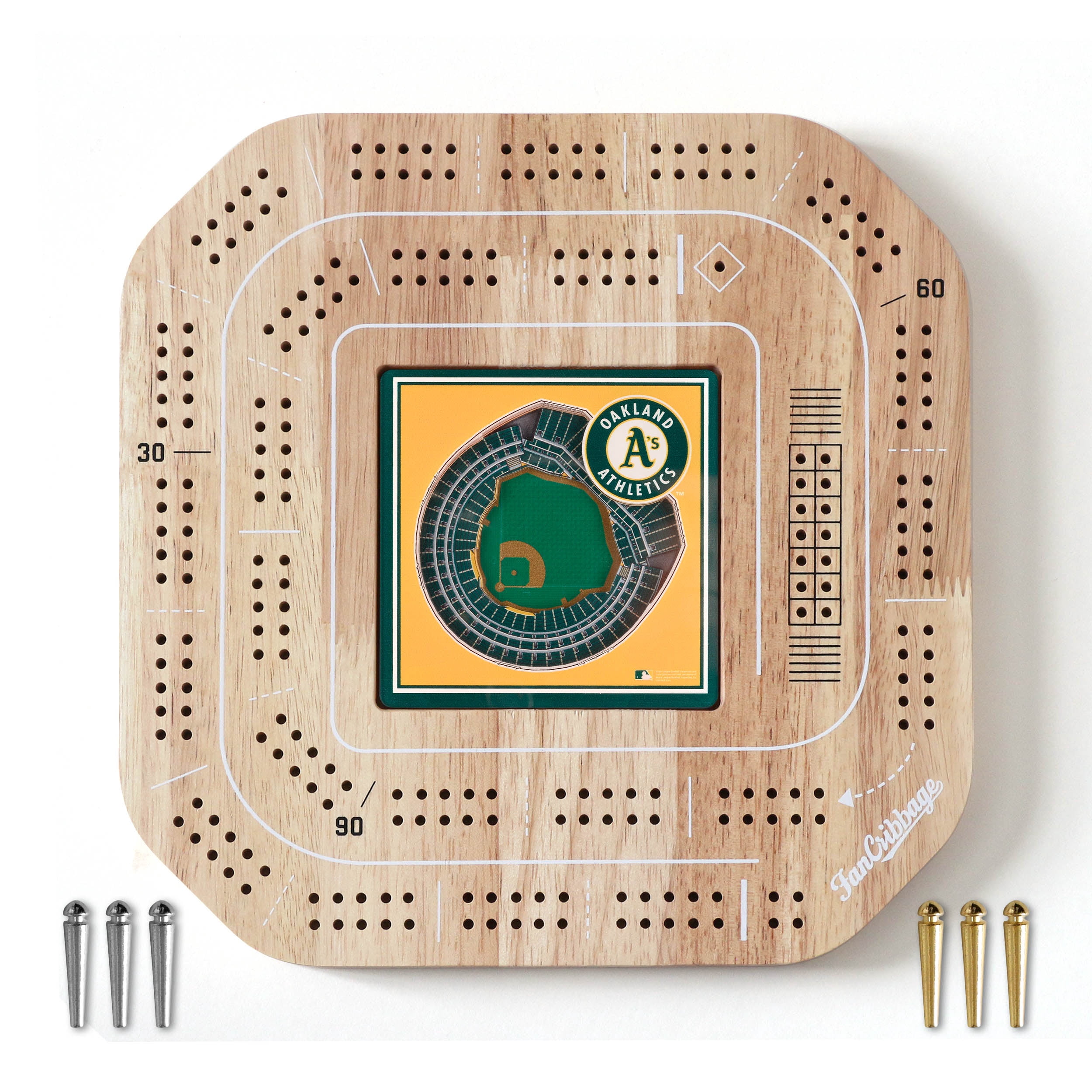 YouTheFan MLB Oakland Athletics Stadiumview Cribbage