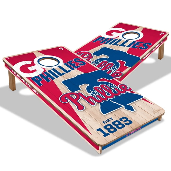 YouTheFan MLB Philadelphia Phillies 2' x 4' Cornhole Game No Bags