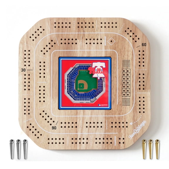 YouTheFan MLB Philadelphia Phillies Stadiumview Cribbage