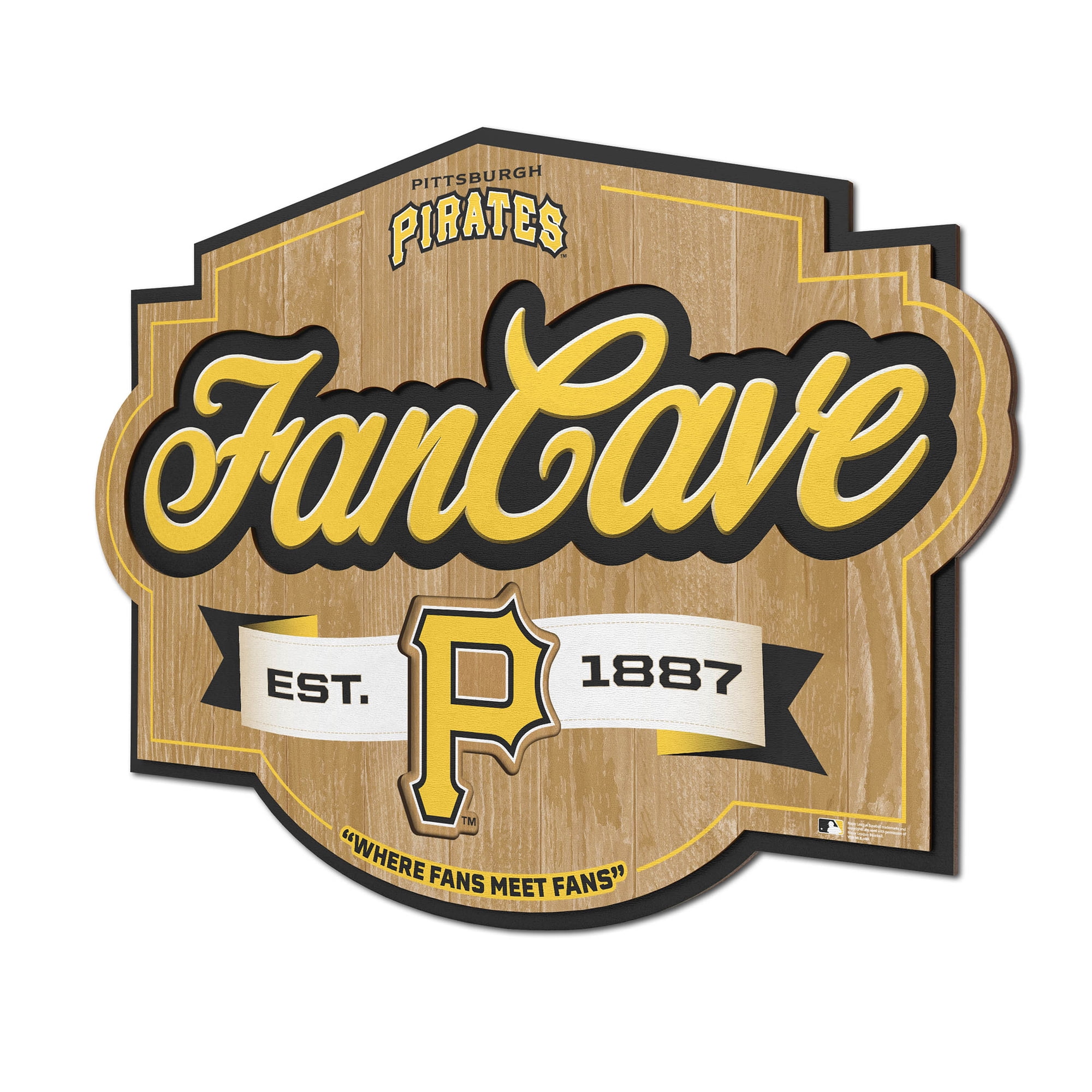 IDNA Pittsburgh Pirates 12.5" x 17" Fan Cave Sign
