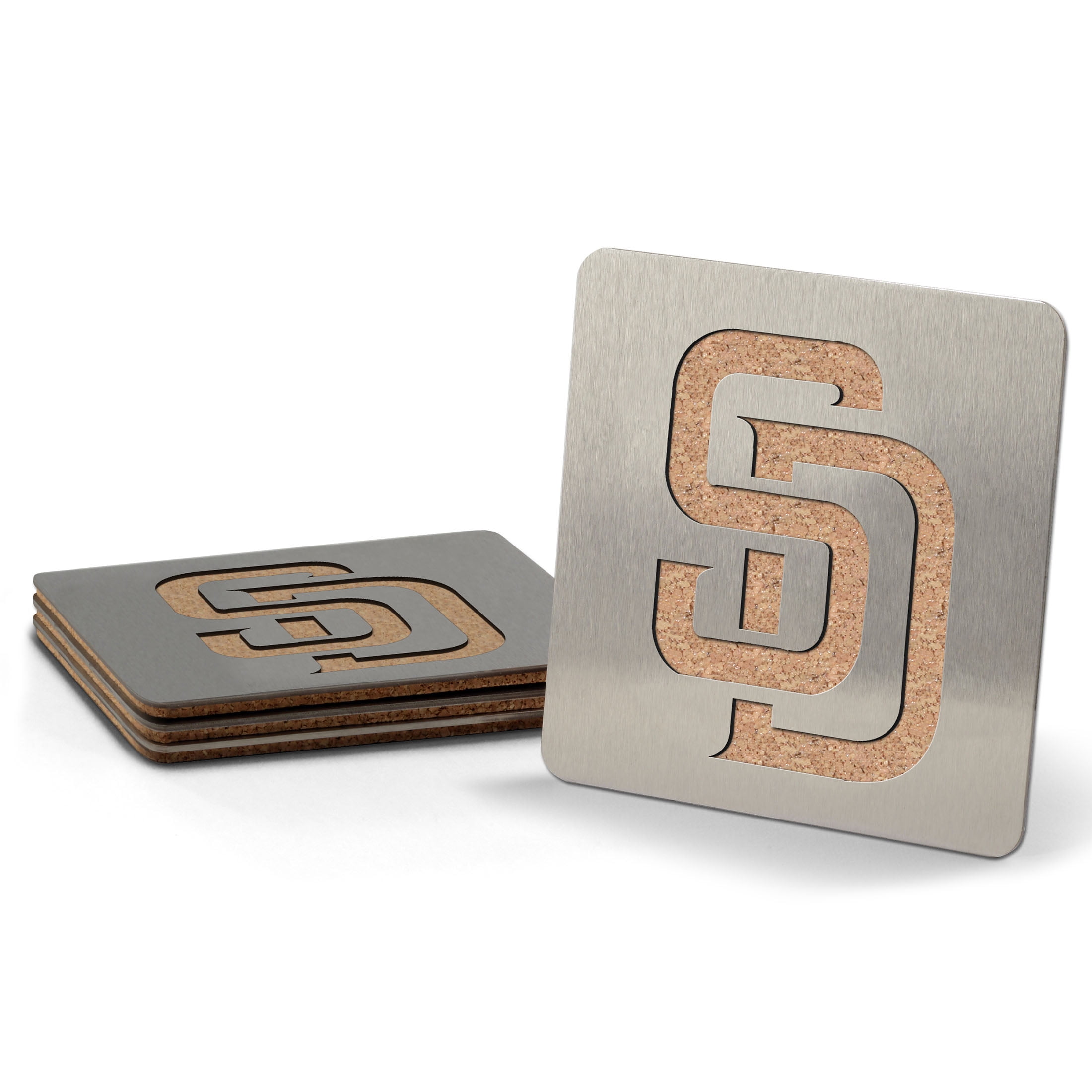 YouTheFan MLB San Diego Padres Boasters, 4-Piece Coaster Set