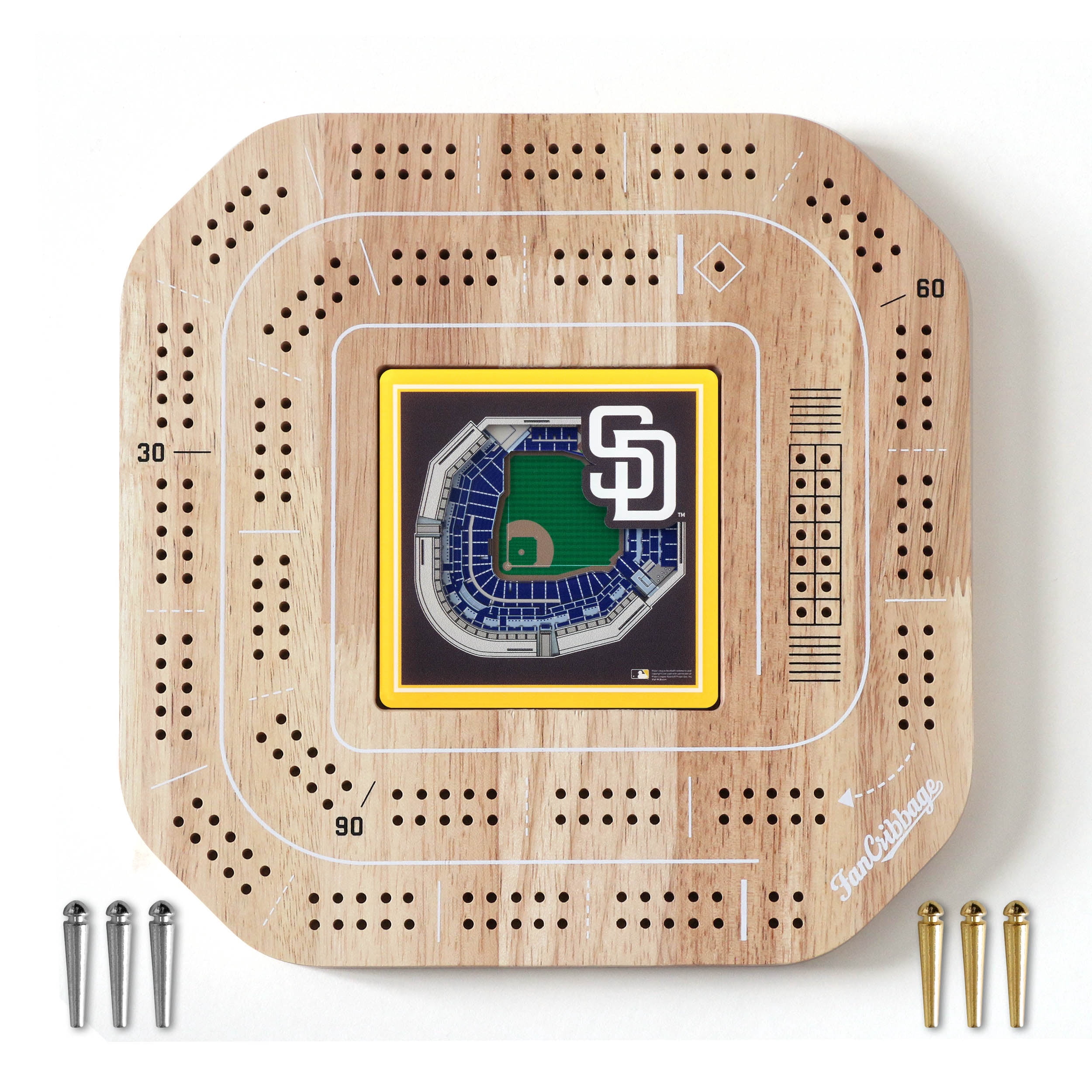 YouTheFan MLB San Diego Padres Stadiumview Cribbage