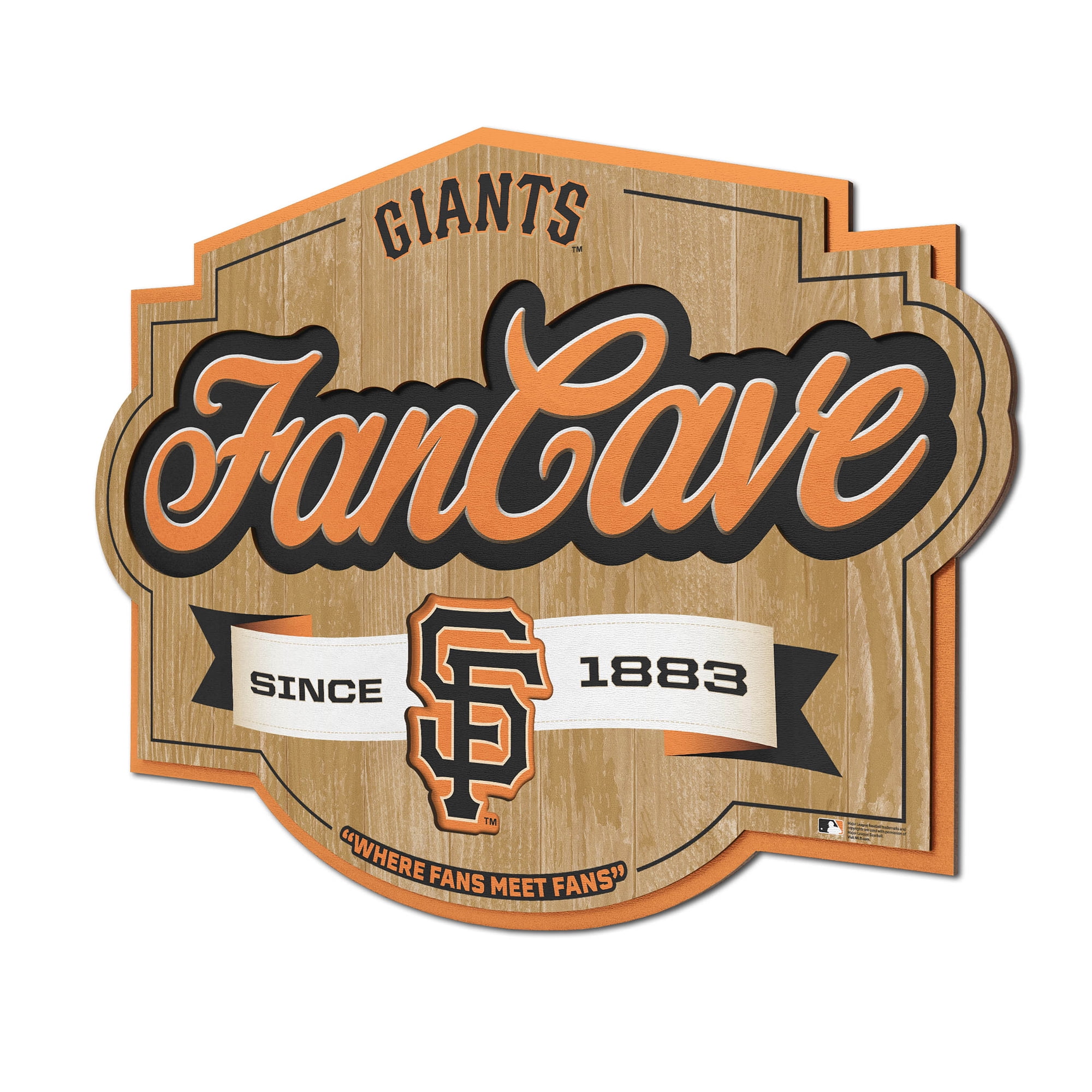IDNA San Francisco Giants 12.5" x 17" Fan Cave Sign