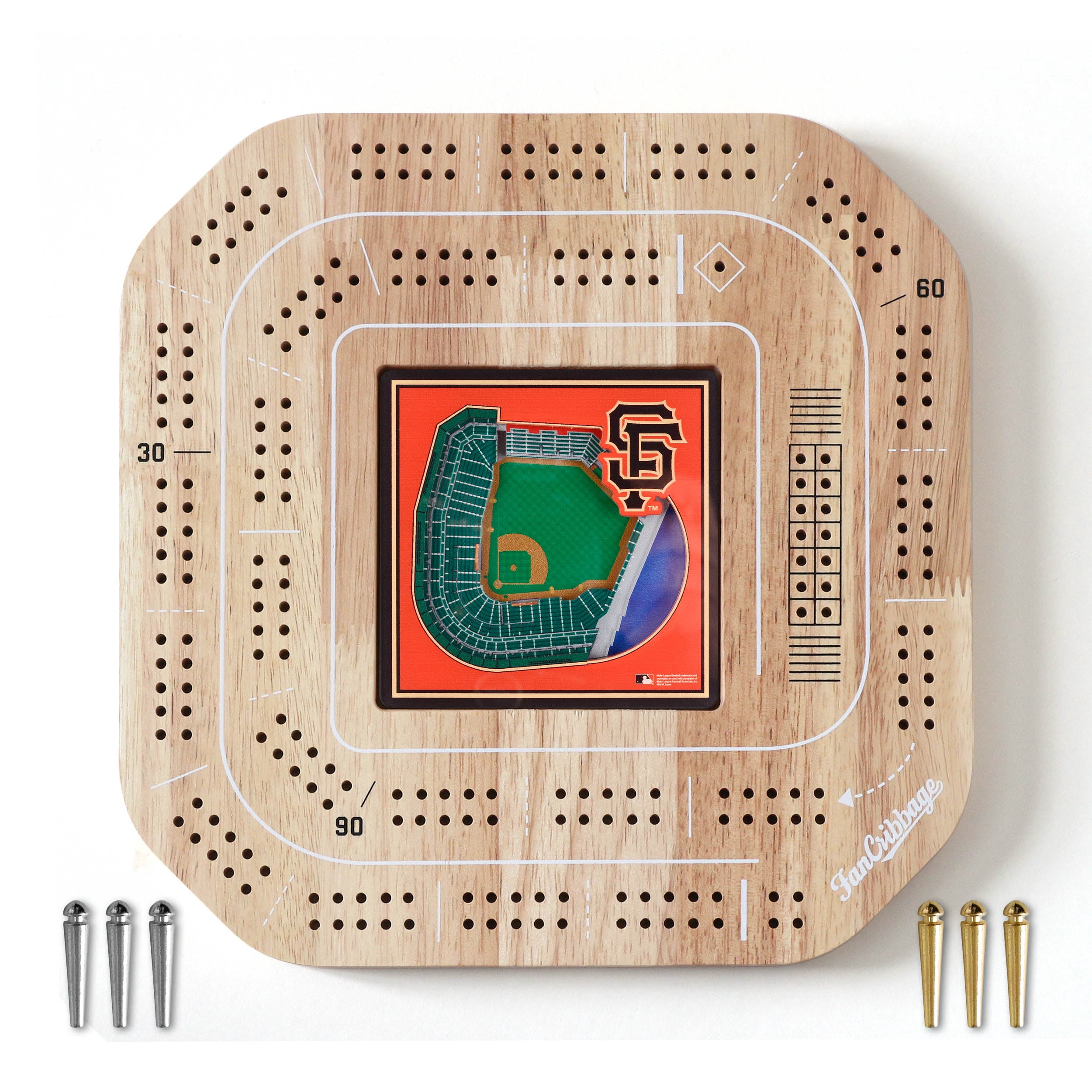 YouTheFan MLB San Francisco Giants Stadiumview Cribbage