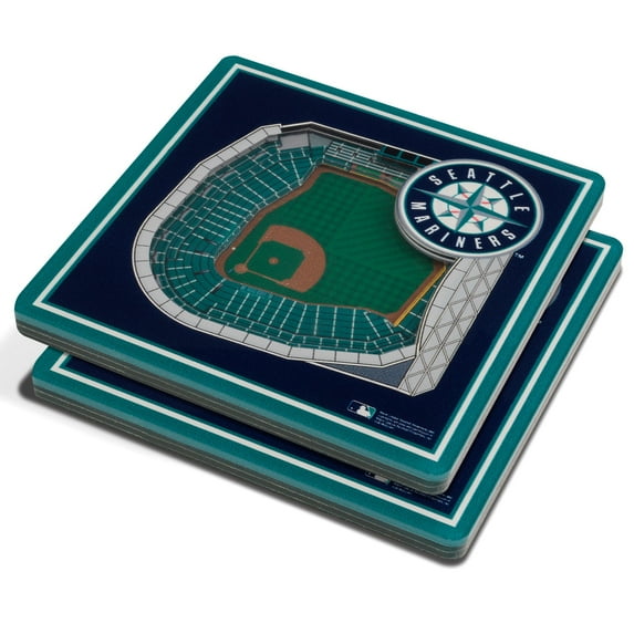 Blue Seattle Mariners 3D StadiumViews Coasters