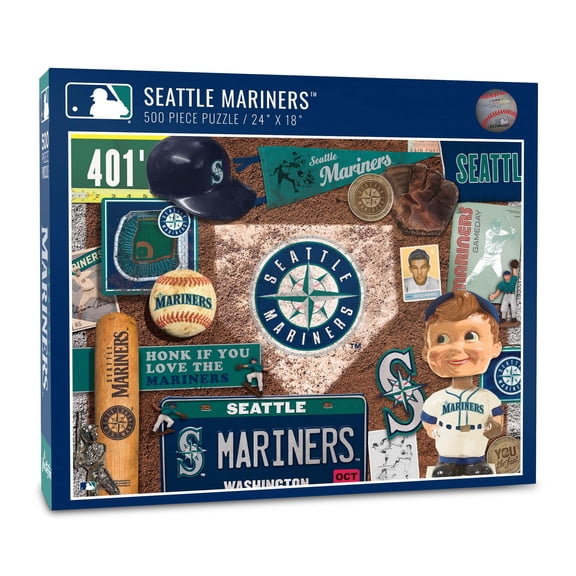 YouTheFan MLB Seattle Mariners Retro Series Puzzle – 500 PC