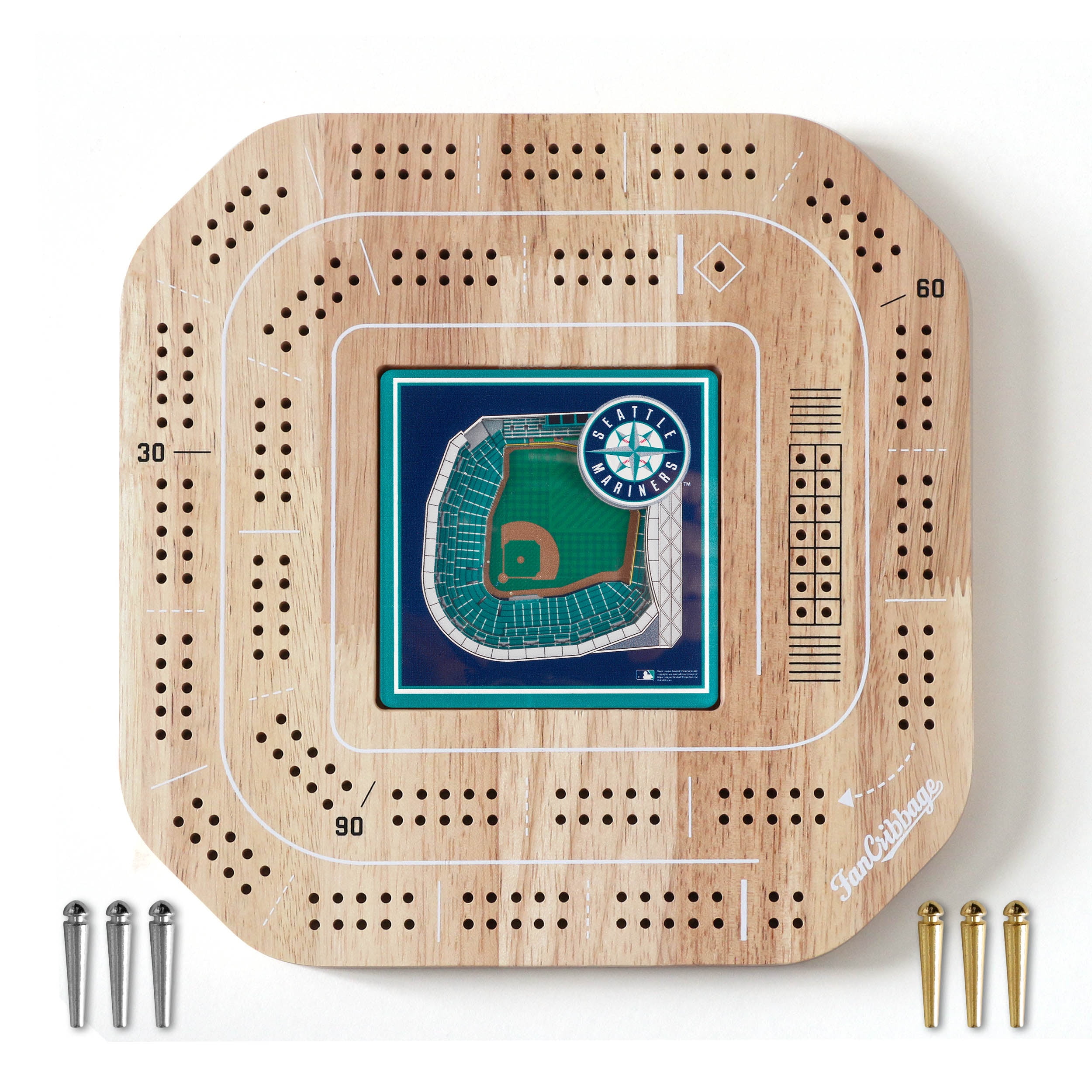 YouTheFan MLB Seattle Mariners Stadiumview Cribbage