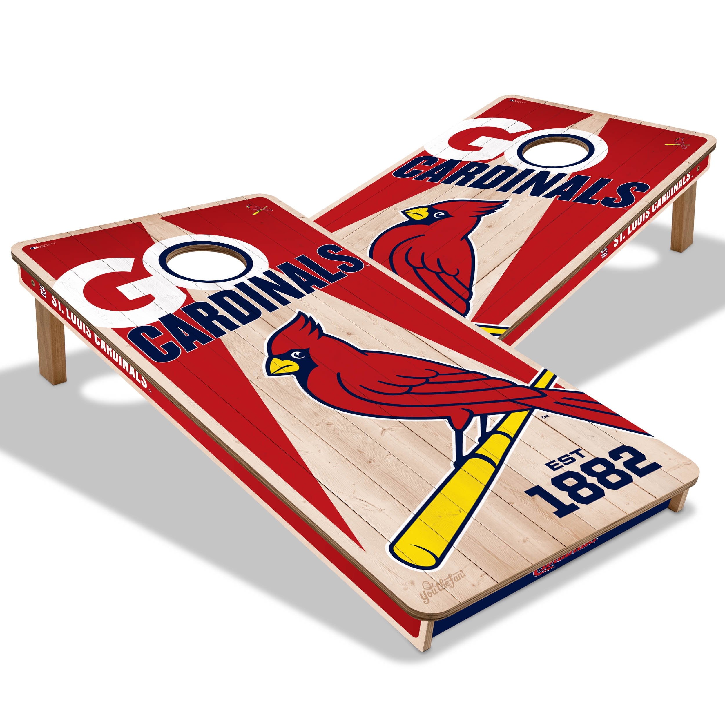 YouTheFan MLB St. Louis Cardinals 2' x 4' Cornhole Game No Bags