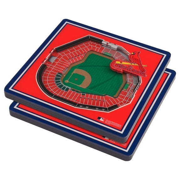 Red St. Louis Cardinals 3D StadiumViews Coasters