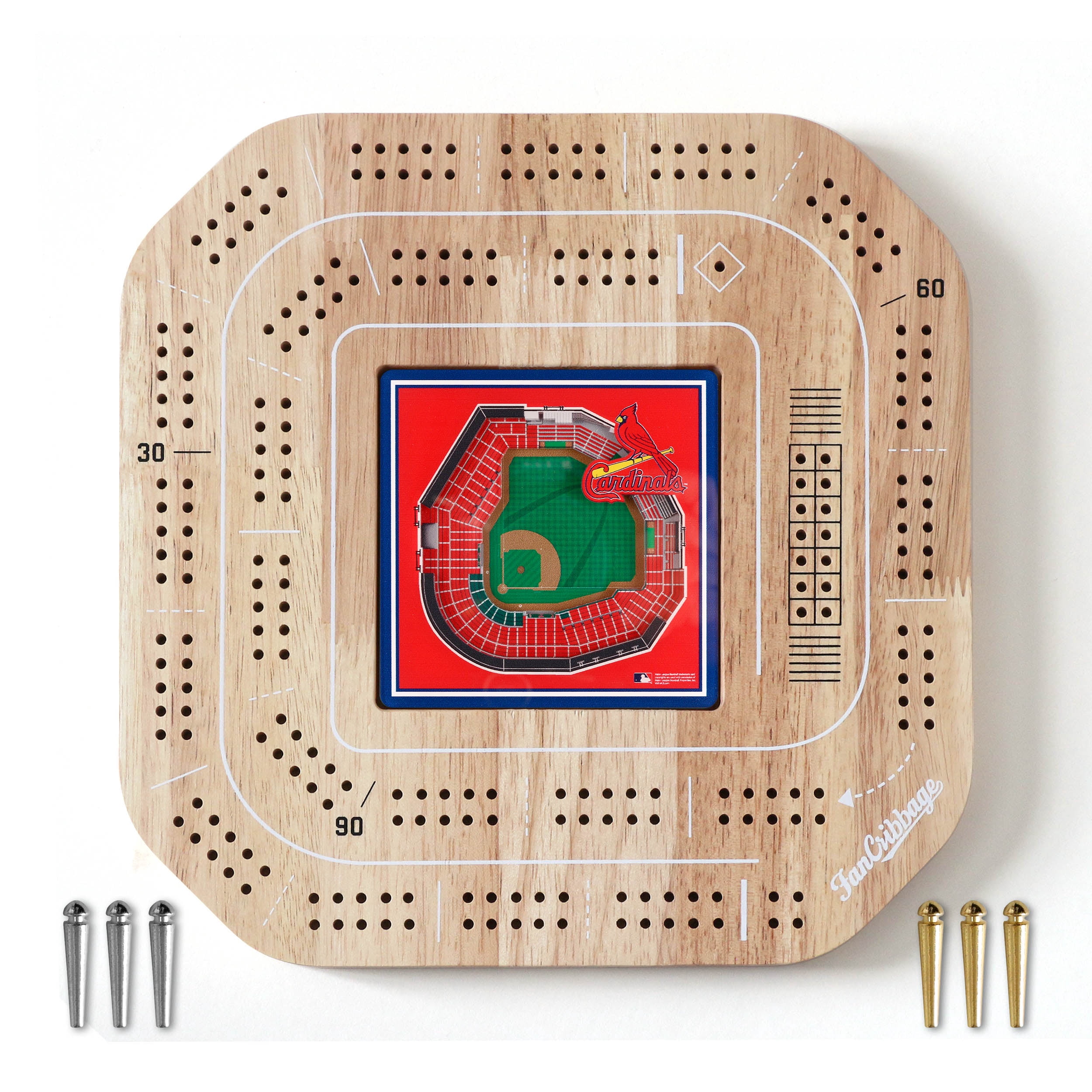 YouTheFan MLB St Louis Cardinals Stadiumview Cribbage