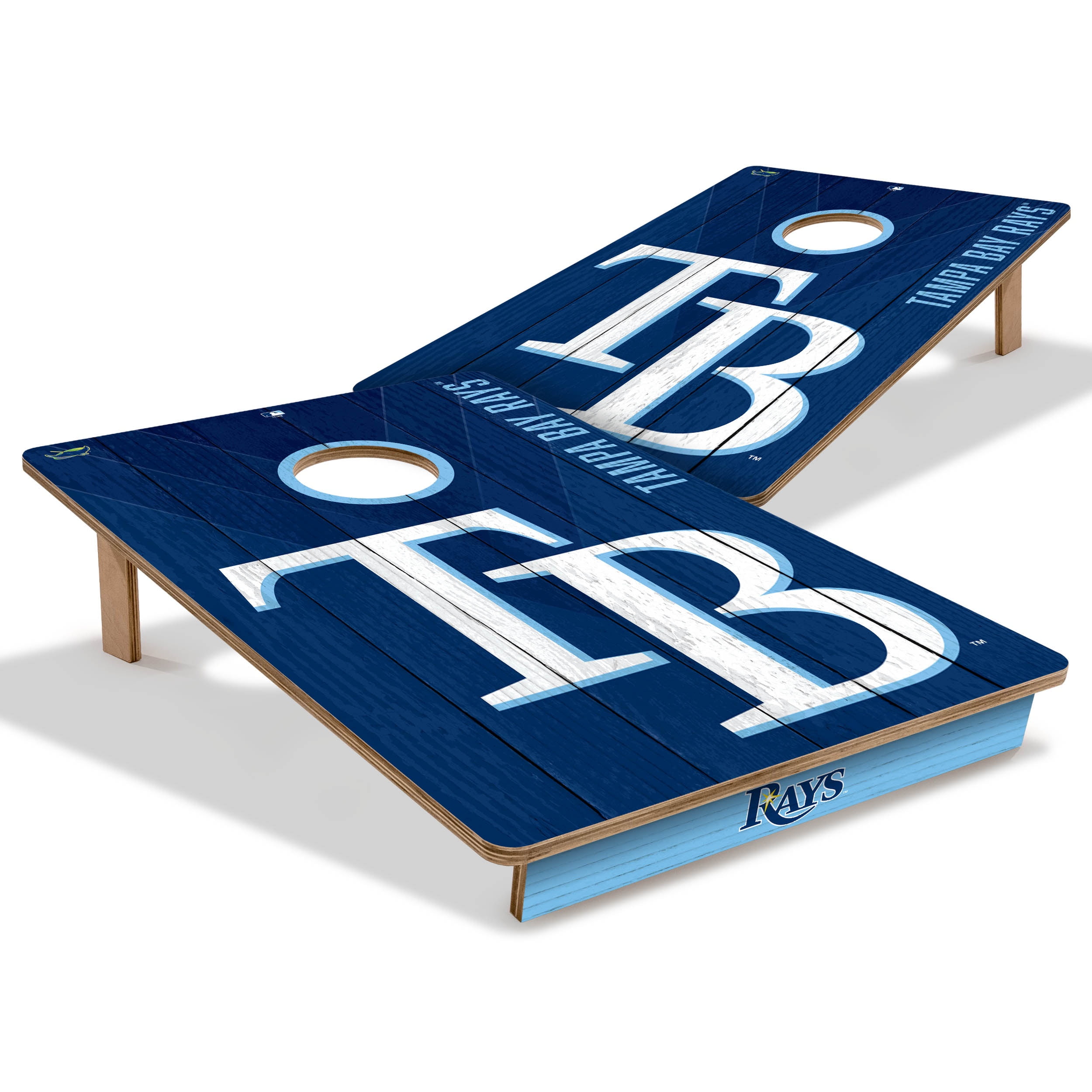 YouTheFan MLB Tampa Bay Rays 2' x 3' Cornhole Game No Bags