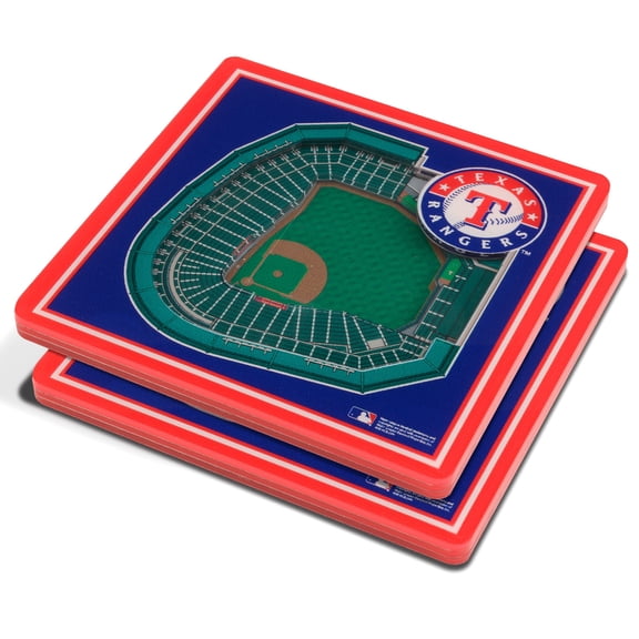 IDNA Texas Rangers Blue 3D StadiumViews Coasters