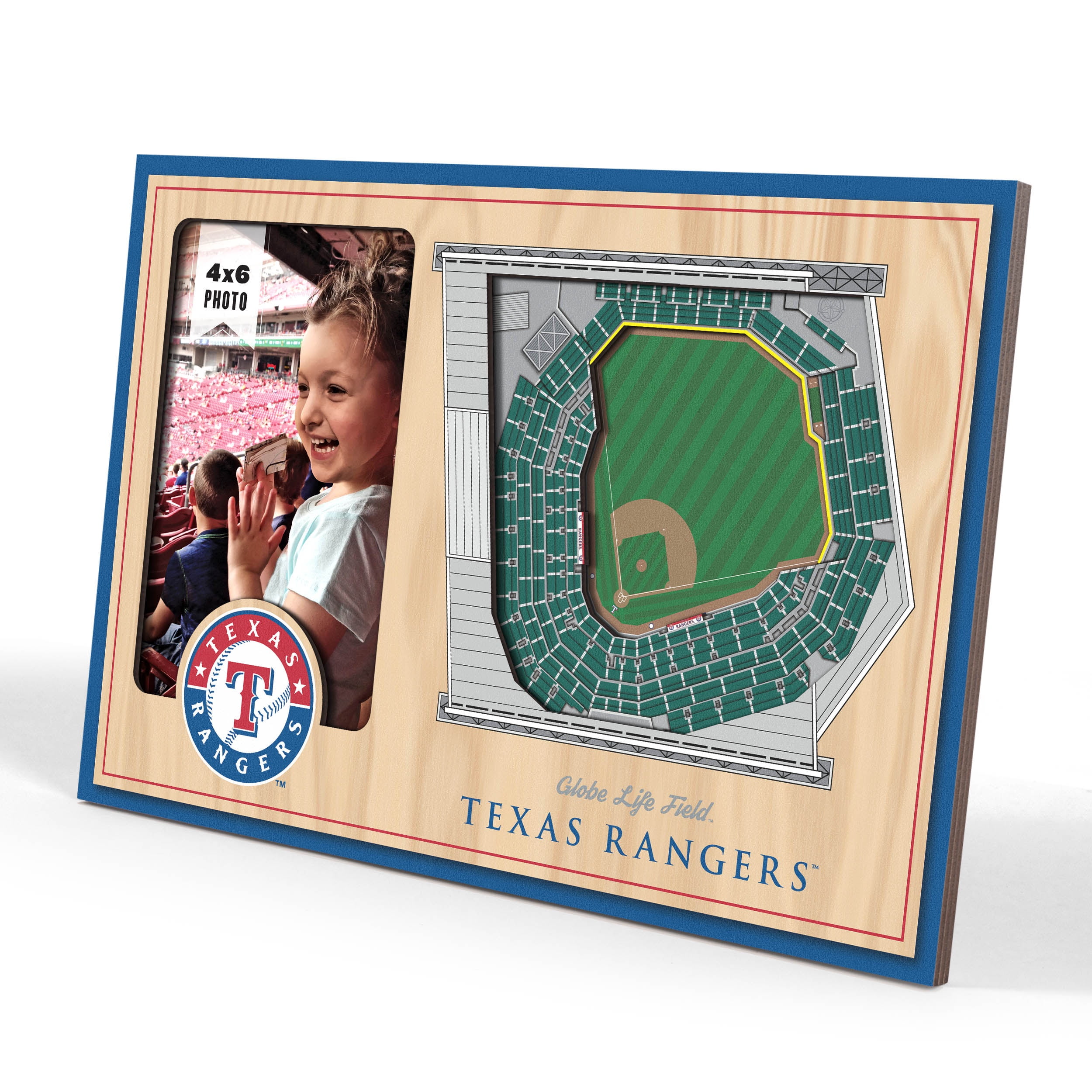 MLB フェンウェイパーク　フレーム YouTheFan MLB Texas Rangers 3D StadiumView Picture Frame - Walmart.com