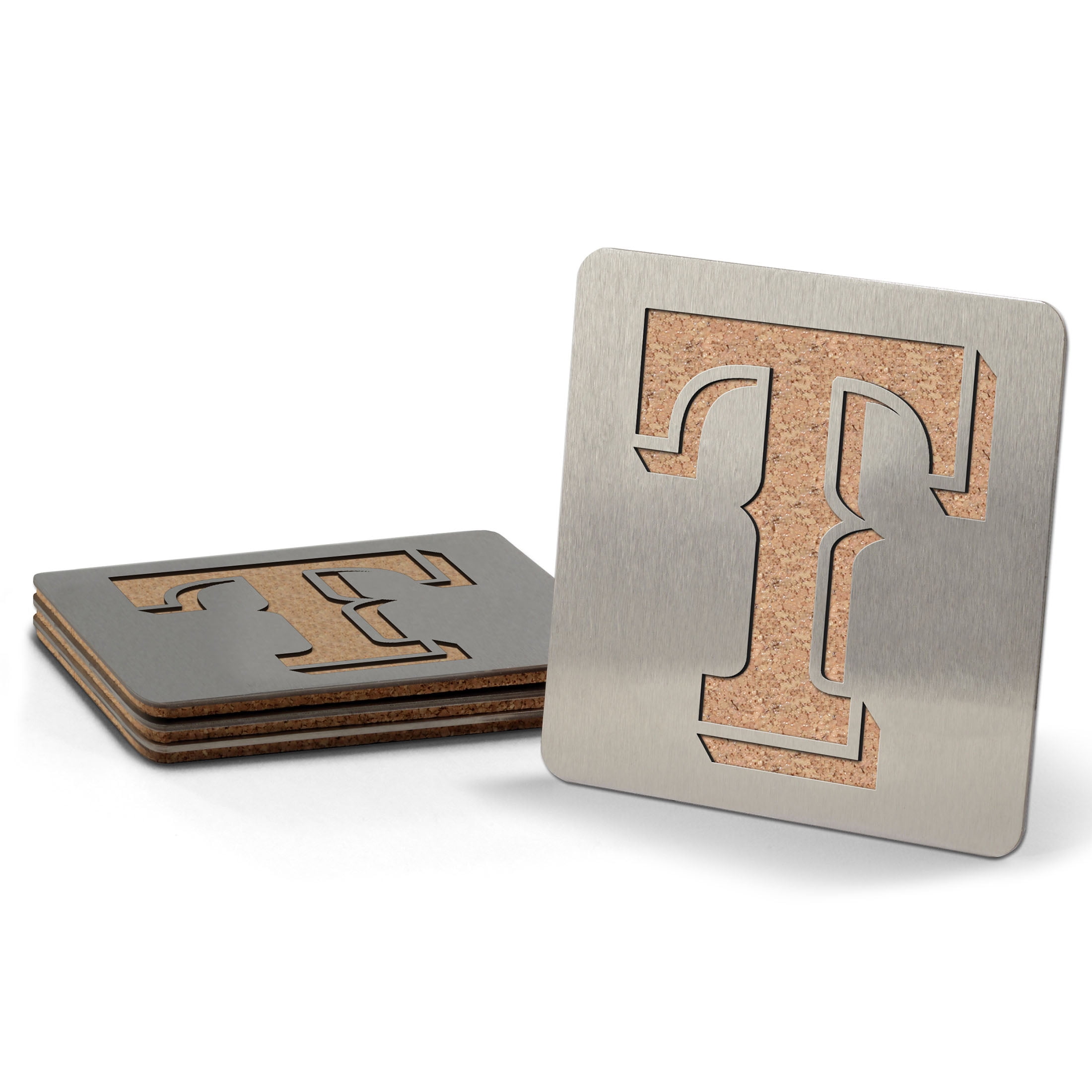 YouTheFan MLB Texas Rangers Boasters, 4-Piece Coaster Set
