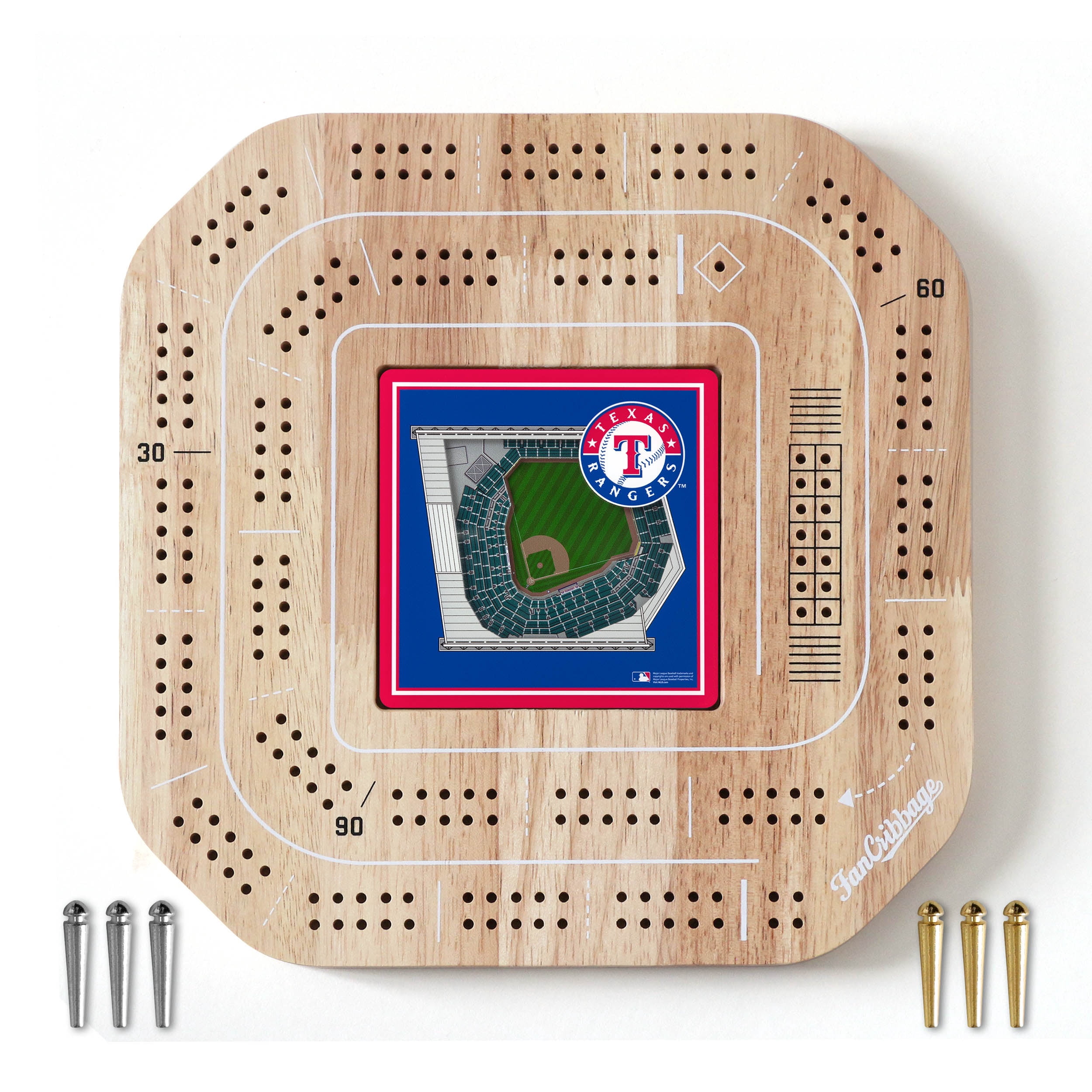 YouTheFan MLB Texas Rangers Stadiumview Cribbage