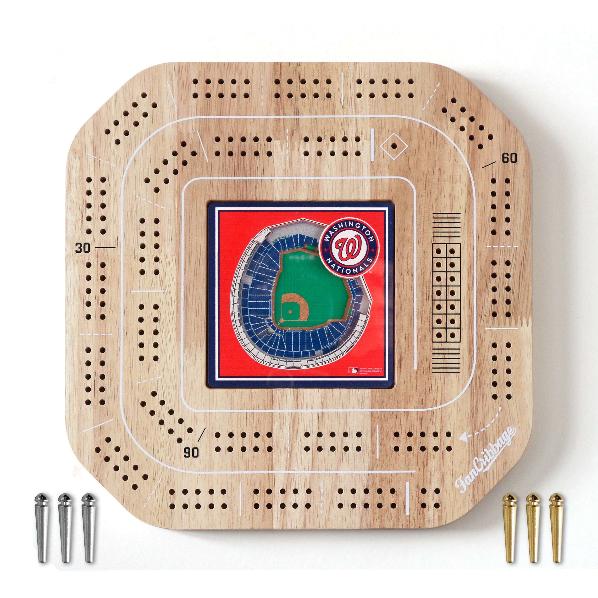 YouTheFan MLB Washington Nationals Stadiumview Cribbage