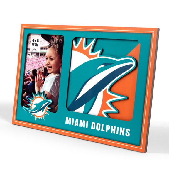 Miami Dolphins 3D Logo Picture Frame