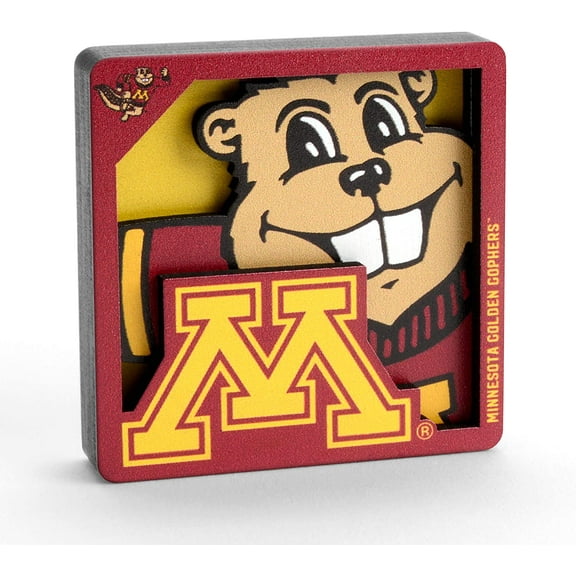 YouTheFan Minnesota Golden Gopher 3D-LSM 3D Logo Series Magnet