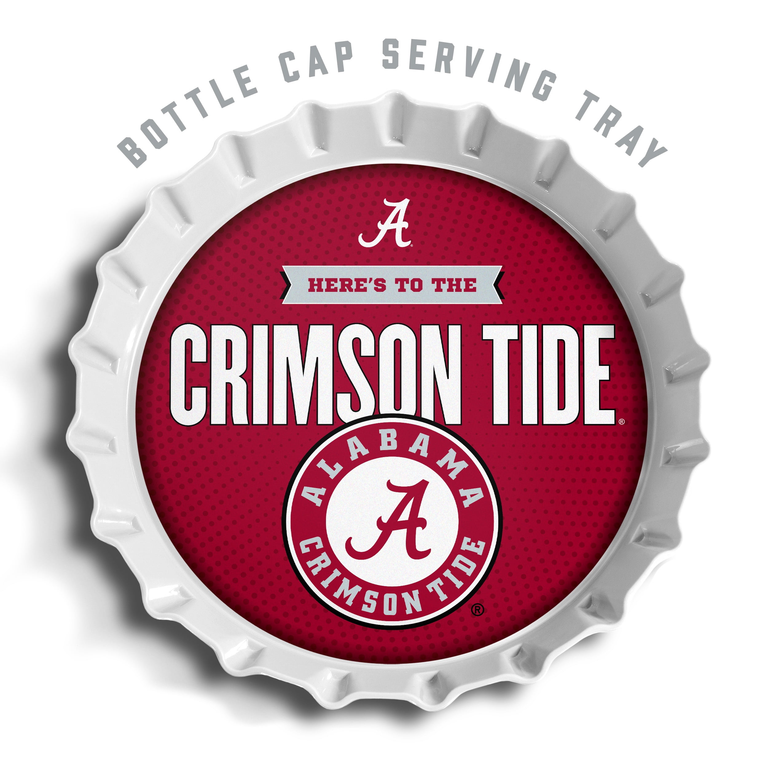 YouTheFan NCAA Alabama Crimson Tide Bottle Cap Serving Tray