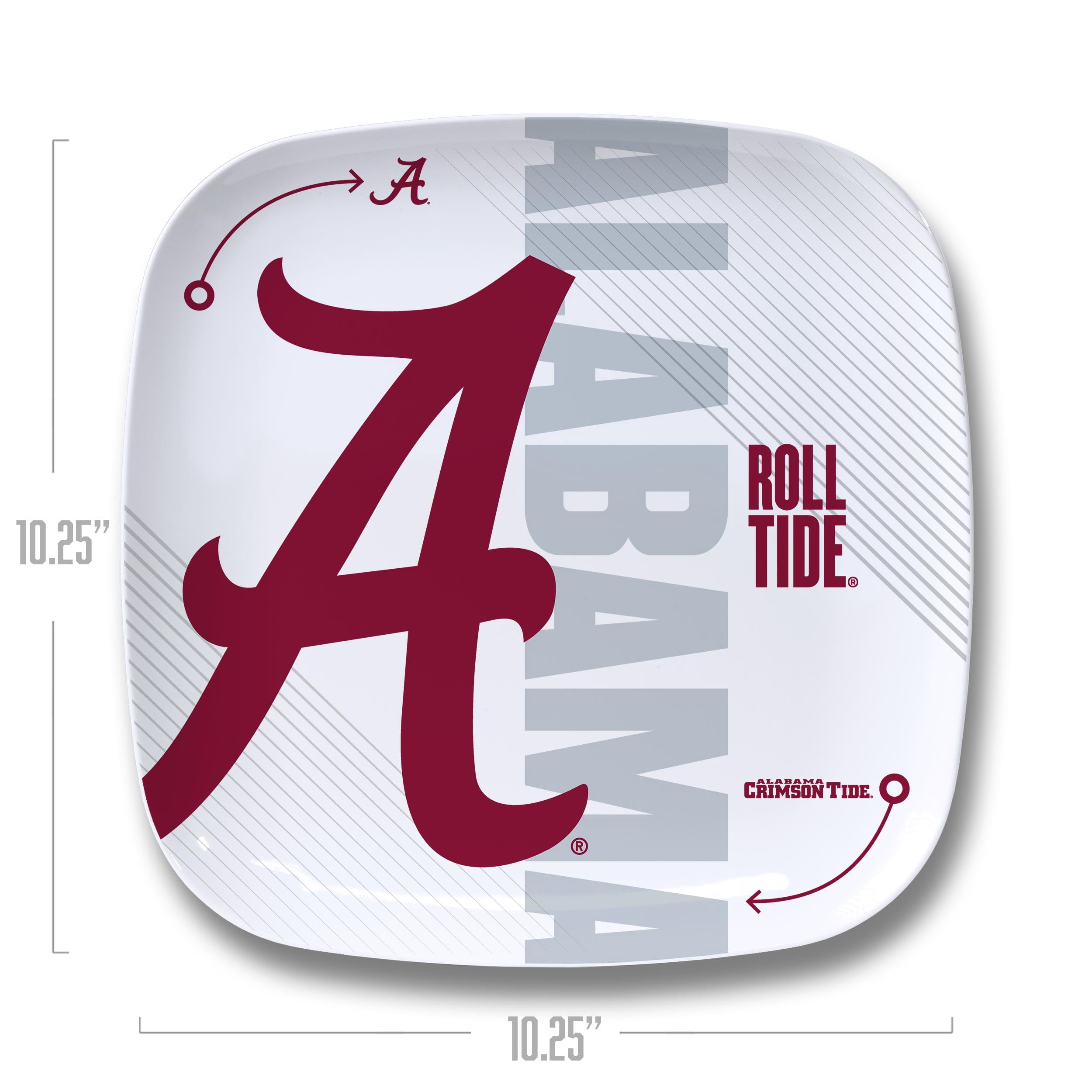 YouTheFan NCAA Alabama Crimson Tide Large Party Plate