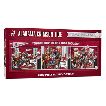 YouTheFan NCAA Alabama Crimson Tide Purebred Fans Gameday in the Dog House 1000PC Puzzle