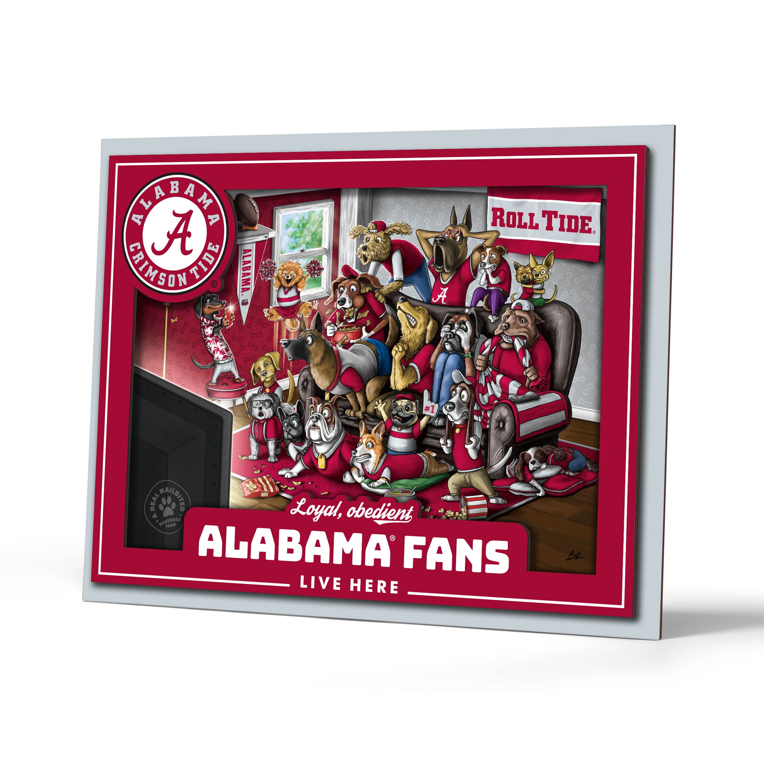YouTheFan NCAA Alabama Crimson Tide Purebred Fans Wall Art