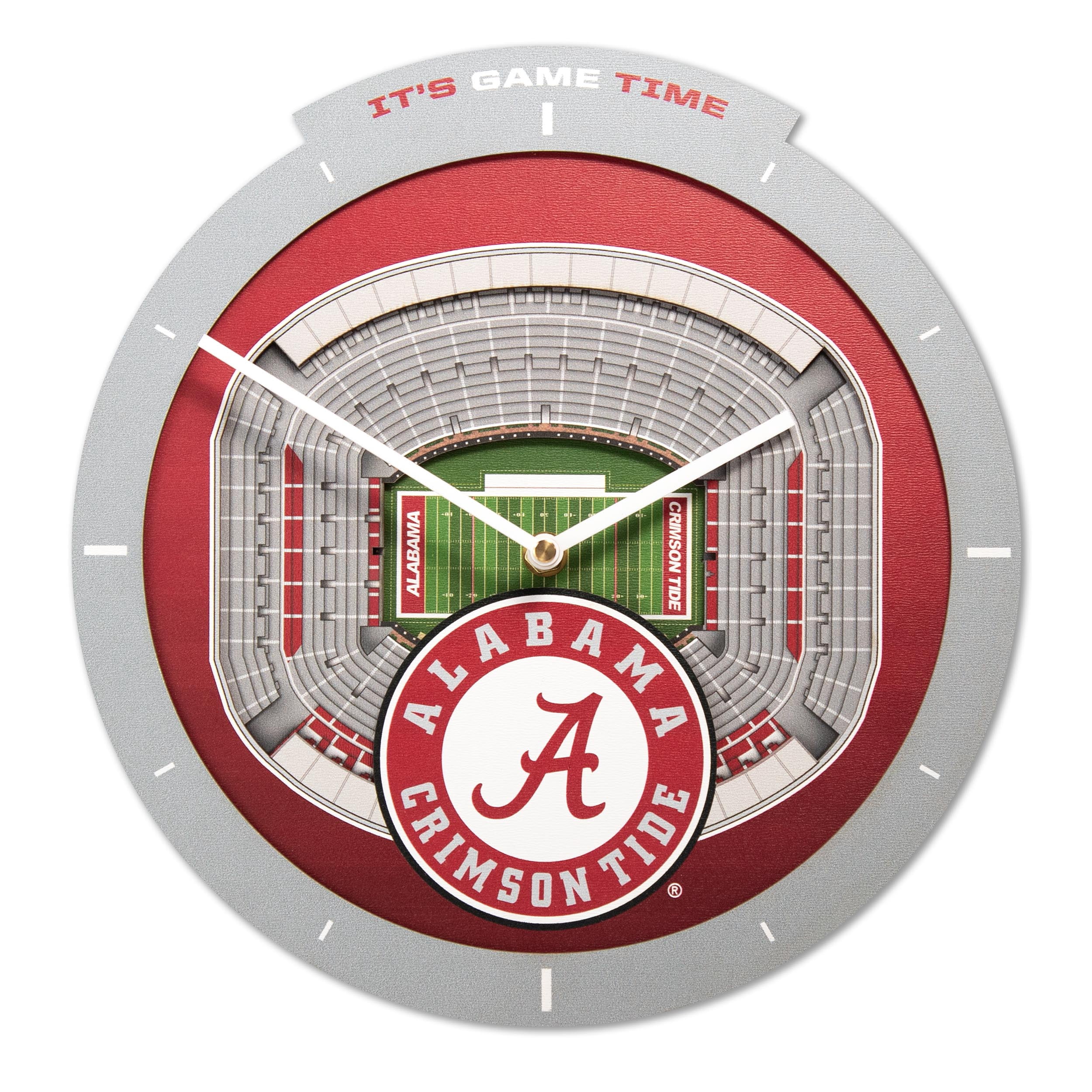 YouTheFan NCAA Alabama Crimson Tide Stadiumview 3D Wall Clock