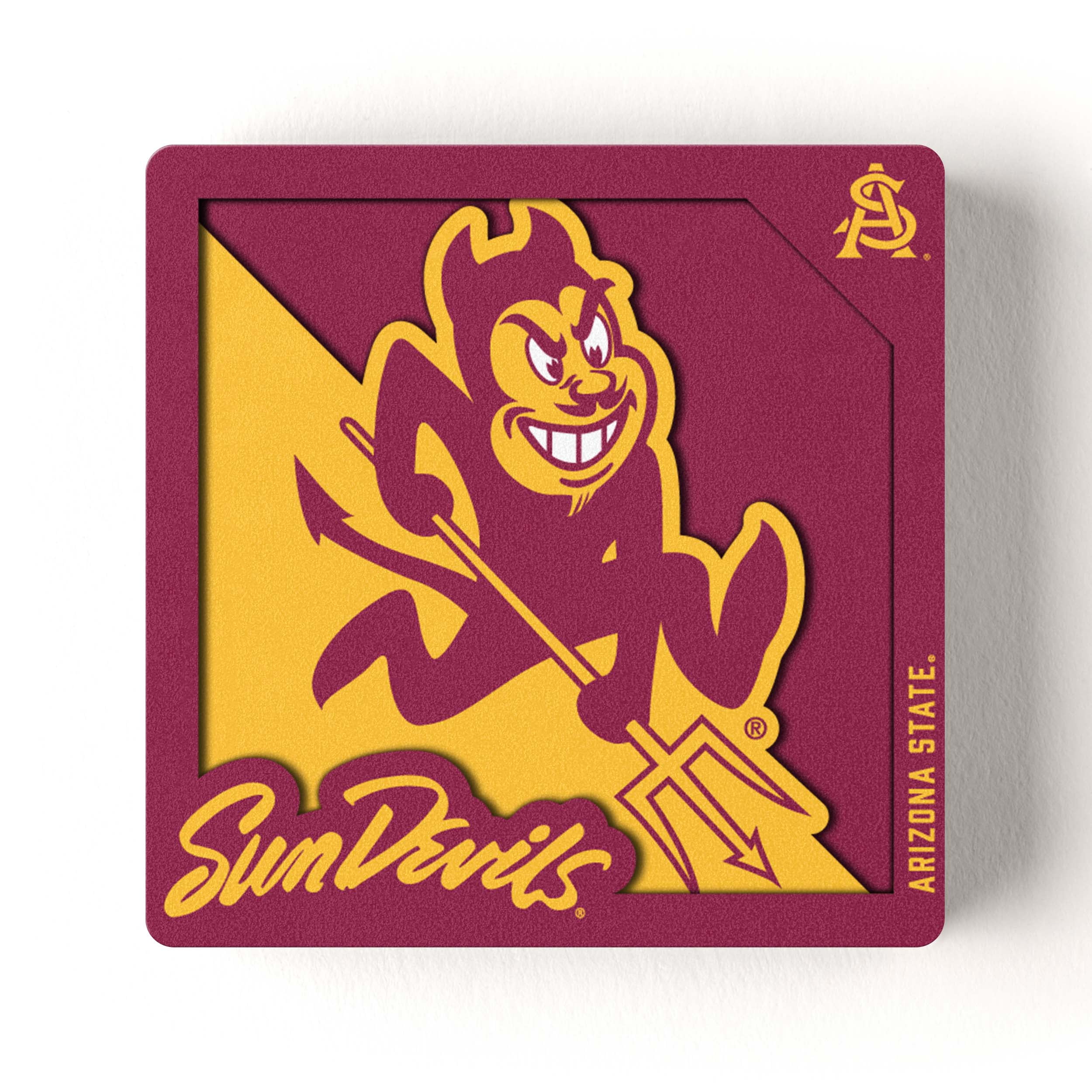 YouTheFan NCAA Arizona State Sun Devils 3D Logo Series Magnet