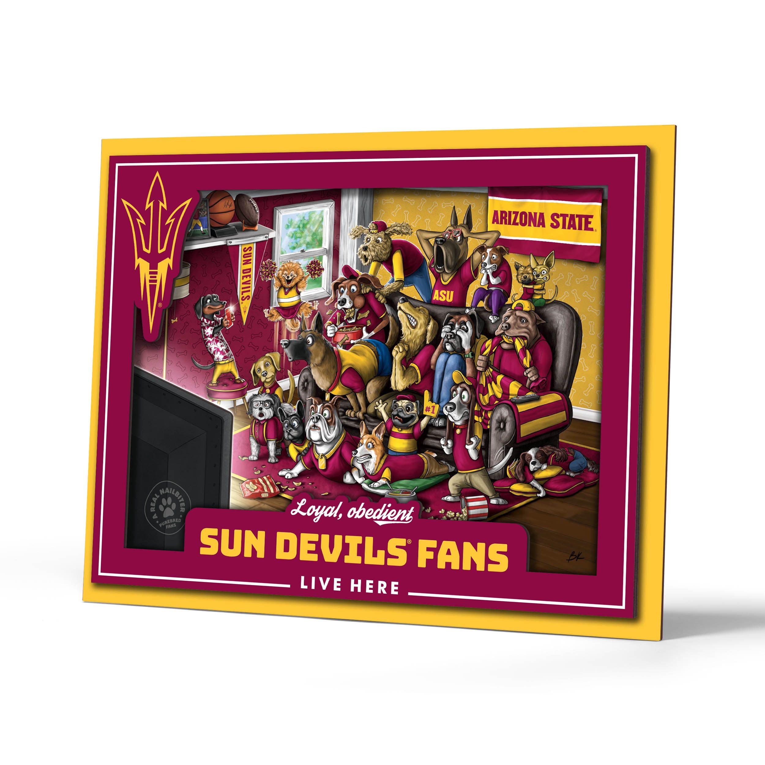 YouTheFan NCAA Arizona State Sun Devils Purebred Fans Wall Art