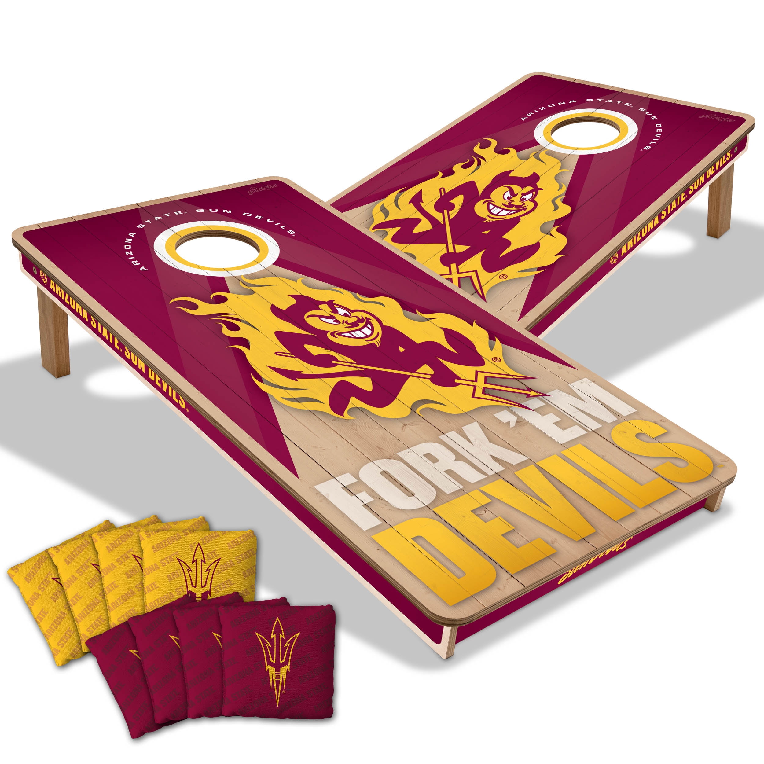 YouTheFan NCAA Arizona State Sun Devils 2x4 Slogan Series Cornhole