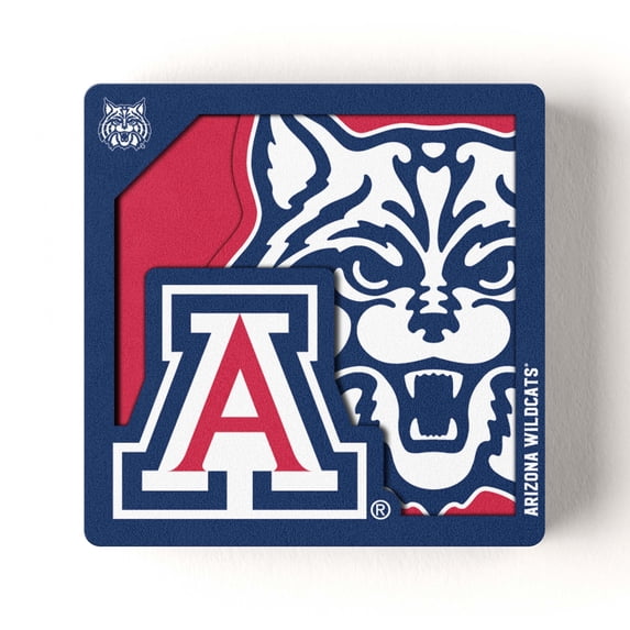 YouTheFan NCAA Arizona Wildcats 3D Logo Series Magnet