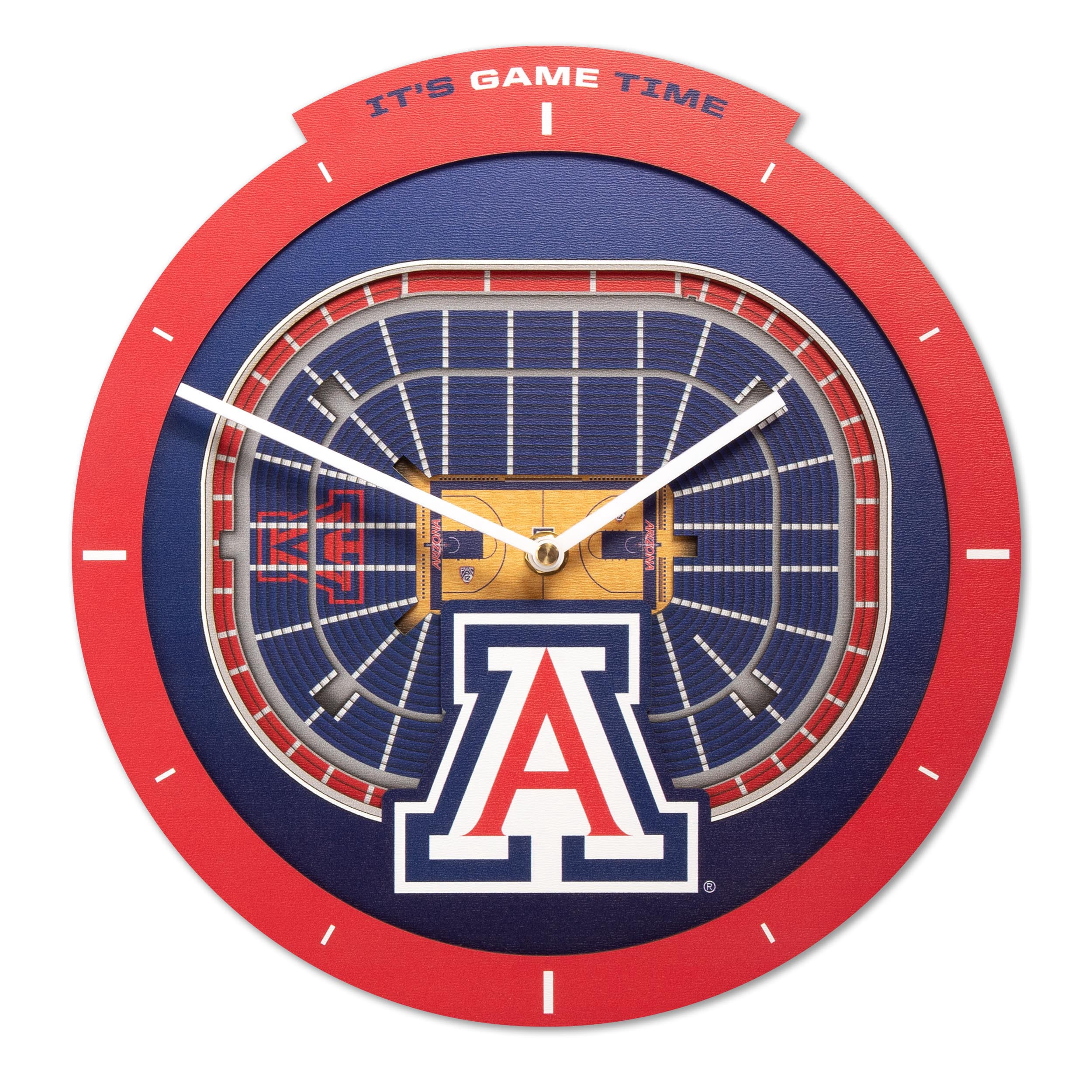 YouTheFan NCAA Arizona Wildcats Stadiumview 3D Wall Clock