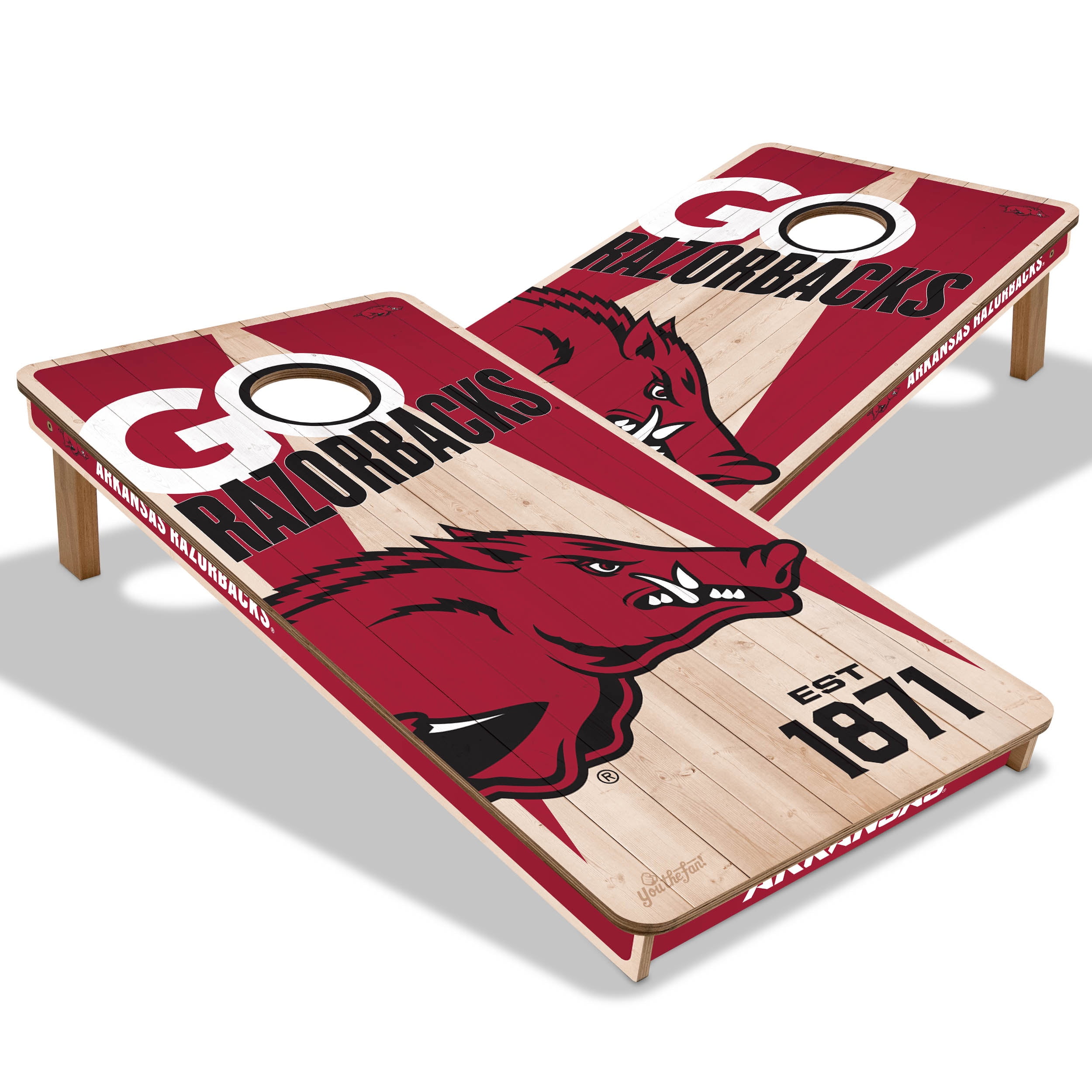 YouTheFan NCAA Arkansas Razorbacks 2' x 4' Cornhole Game No Bags