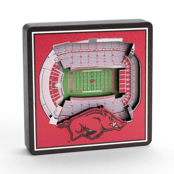 Realistic Razorback YouTheFan NCAA Arkansas Razorbacks 3D StadiumView Magnet - Walmart.com