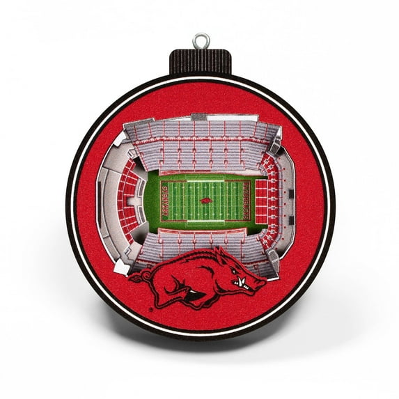 YouTheFan NCAA Arkansas Razorbacks 3D StadiumView Ornament