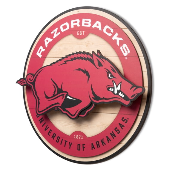 YouTheFan NCAA Arkansas Razorbacks 3DX Circle Wall Art