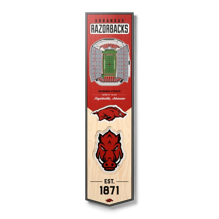 Arkansas Razorbacks 8'' x 32'' 3D StadiumView Banner