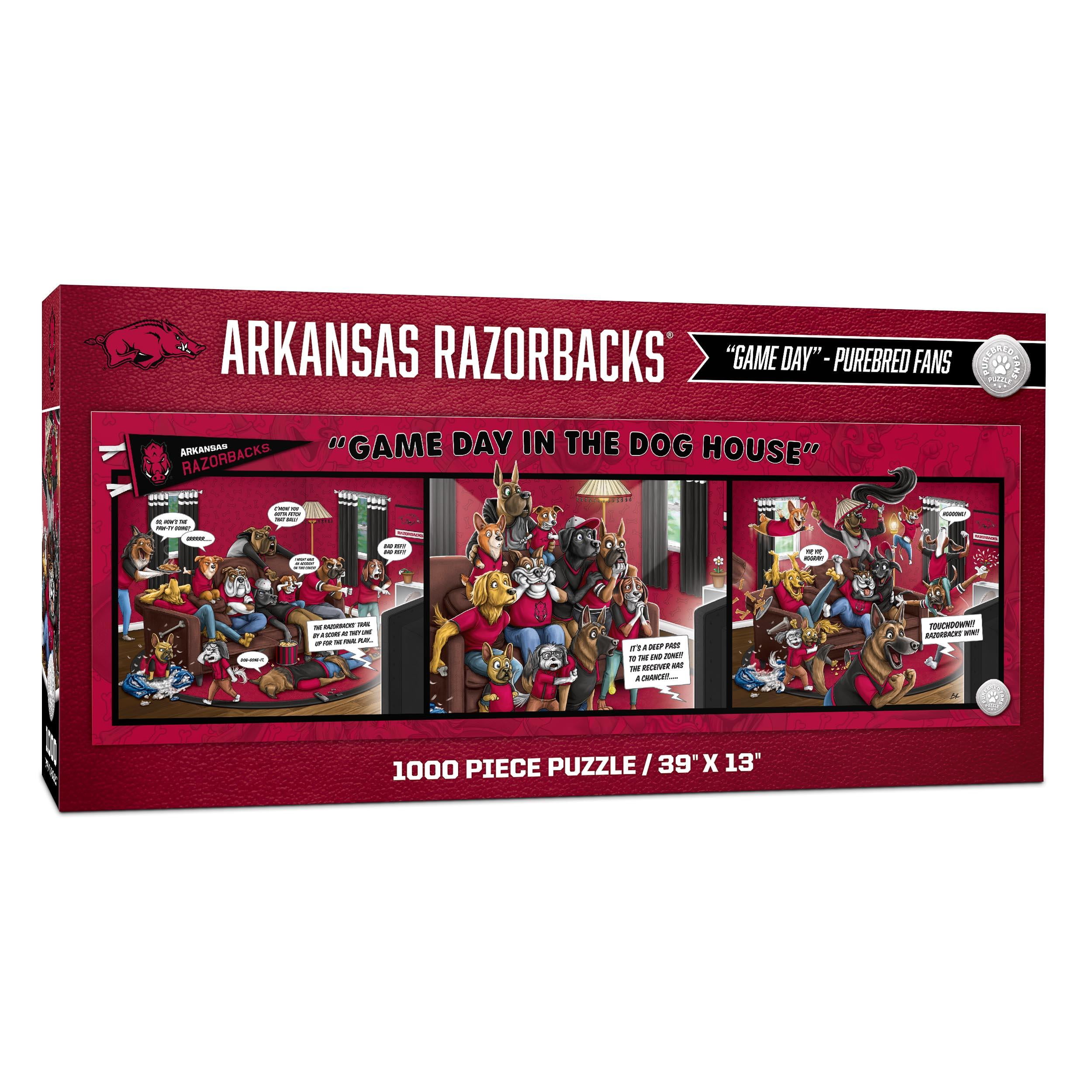YouTheFan NCAA Arkansas Razorbacks Purebred Fans Gameday in the Dog House 1000PC Puzzle