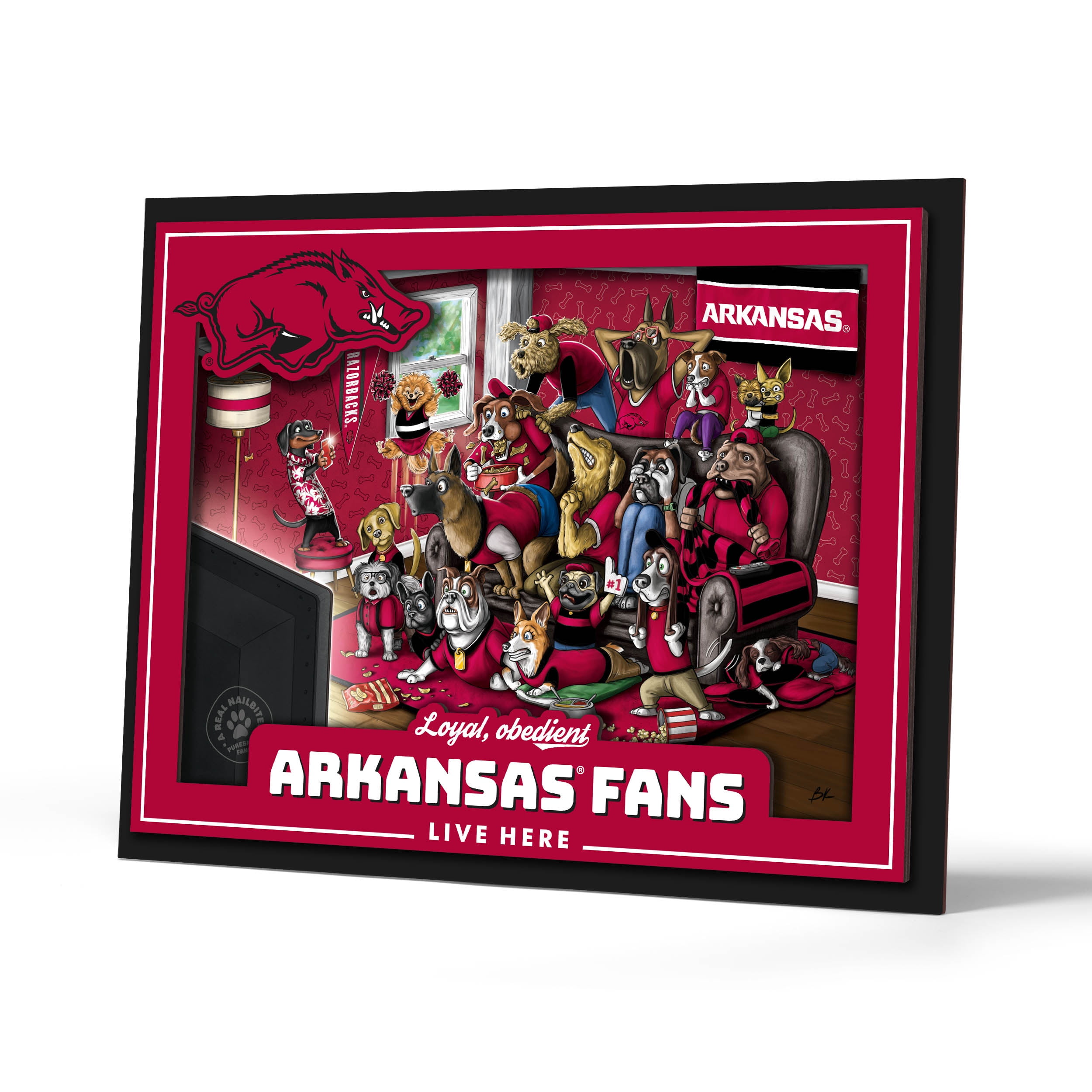 YouTheFan NCAA Arkansas Razorbacks Purebred Fans Wall Art