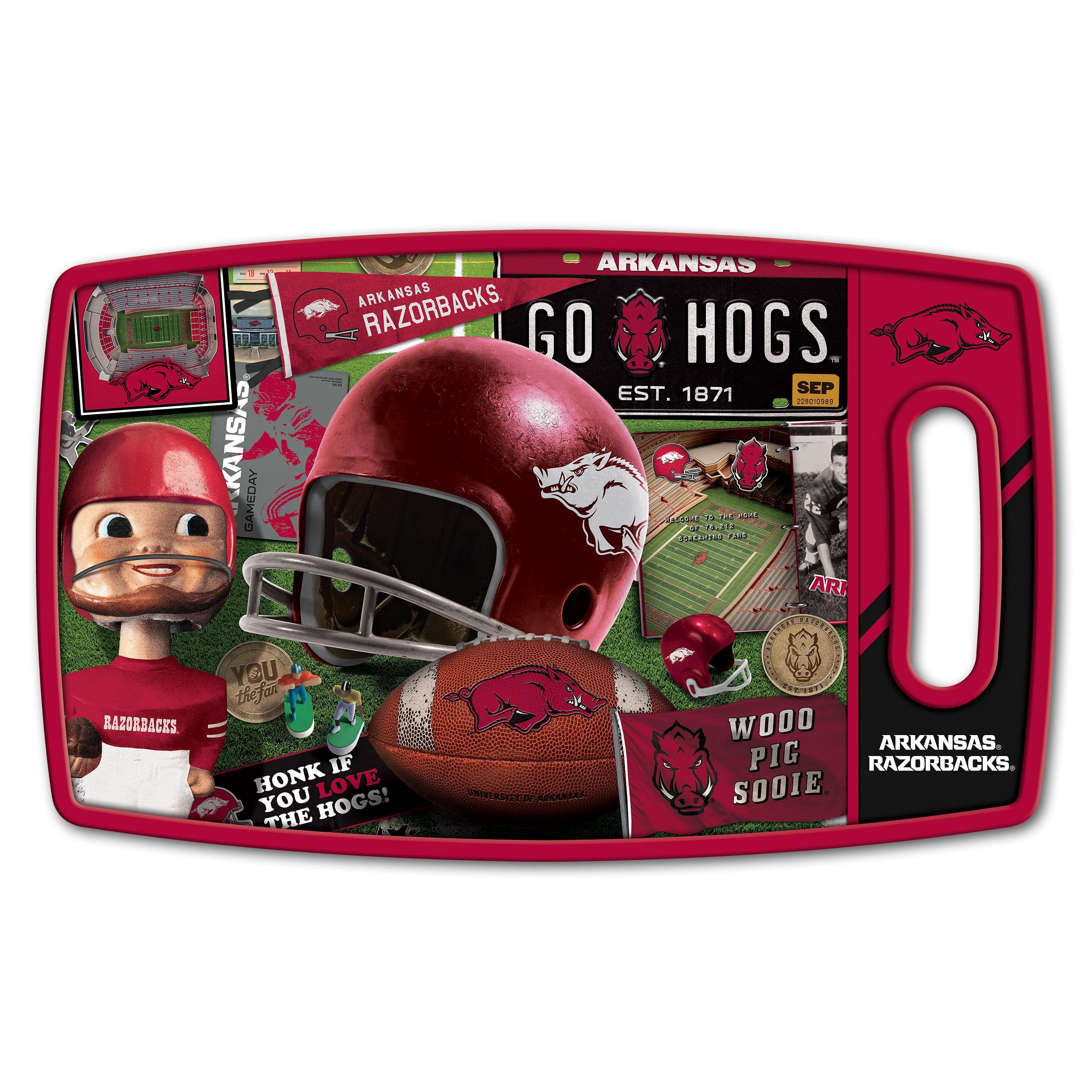 YouTheFan NCAA Arkansas Razorbacks Retro Series Cutting Board