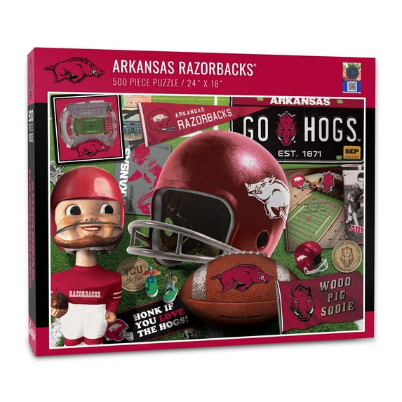 YouTheFan NCAA Arkansas Razorbacks Retro Series Puzzle – 500 PC