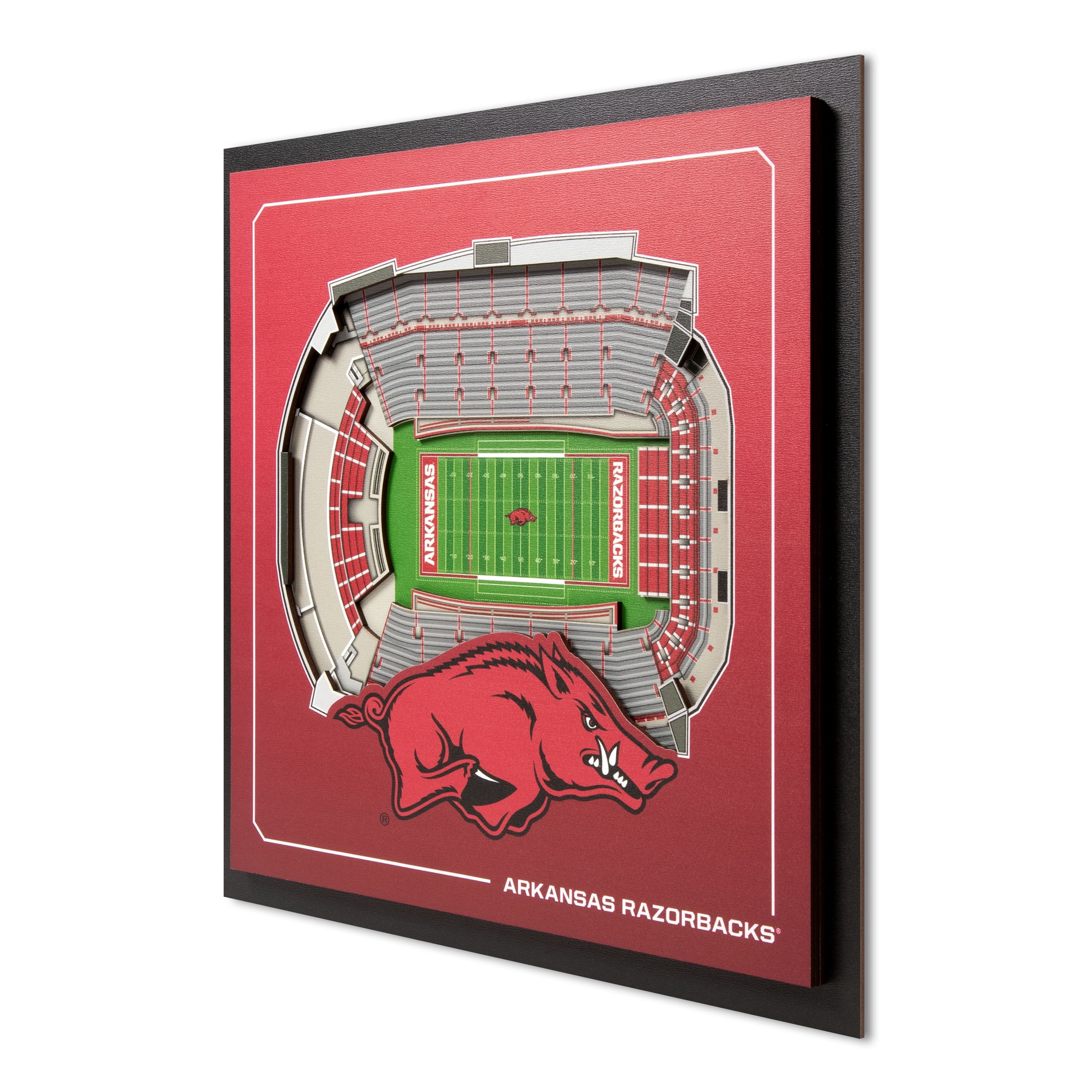 YouTheFan NCAA Arkansas Razorbacks Stadium Series 3D Wall Art