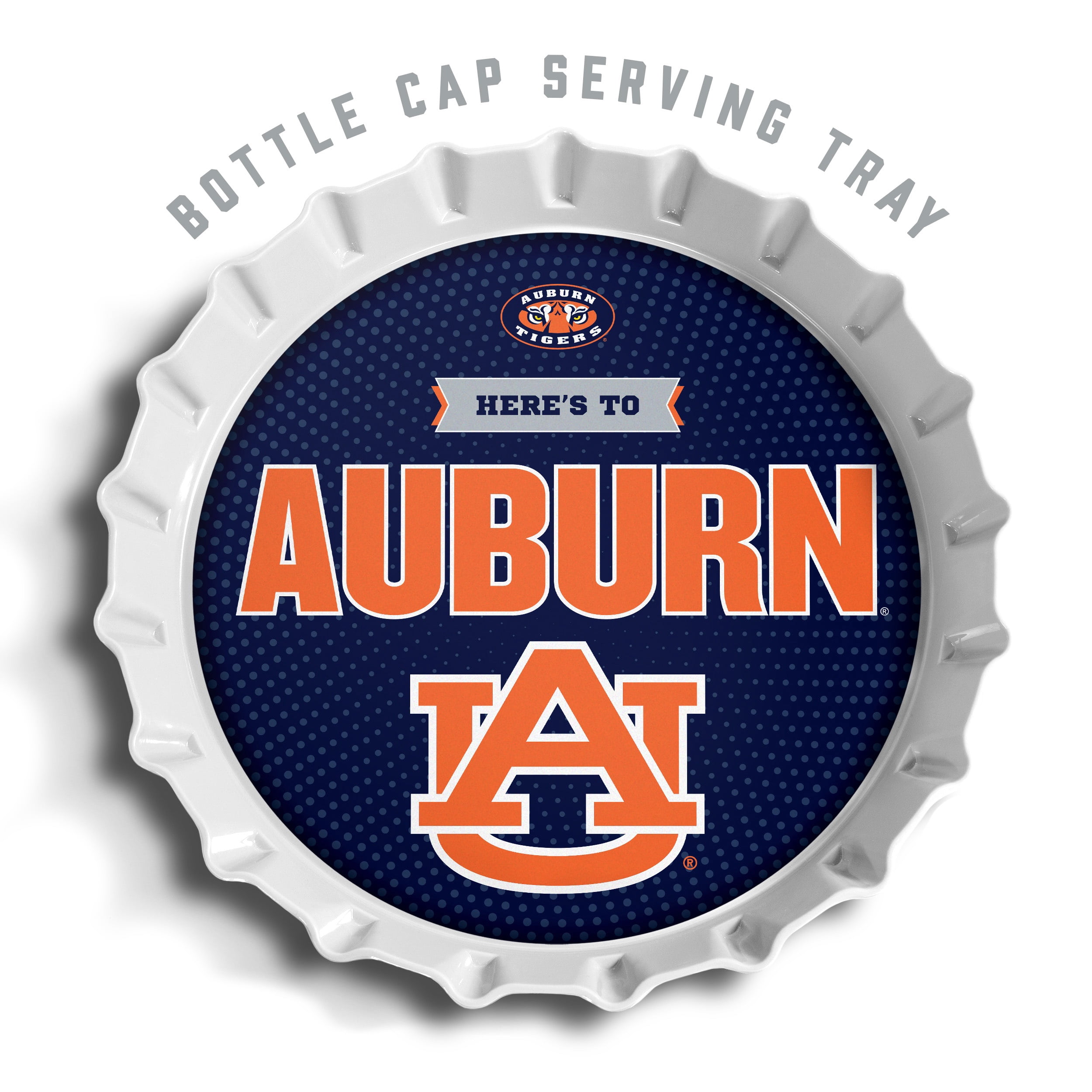 YouTheFan NCAA Auburn Tigers Bottle Cap Serving Tray