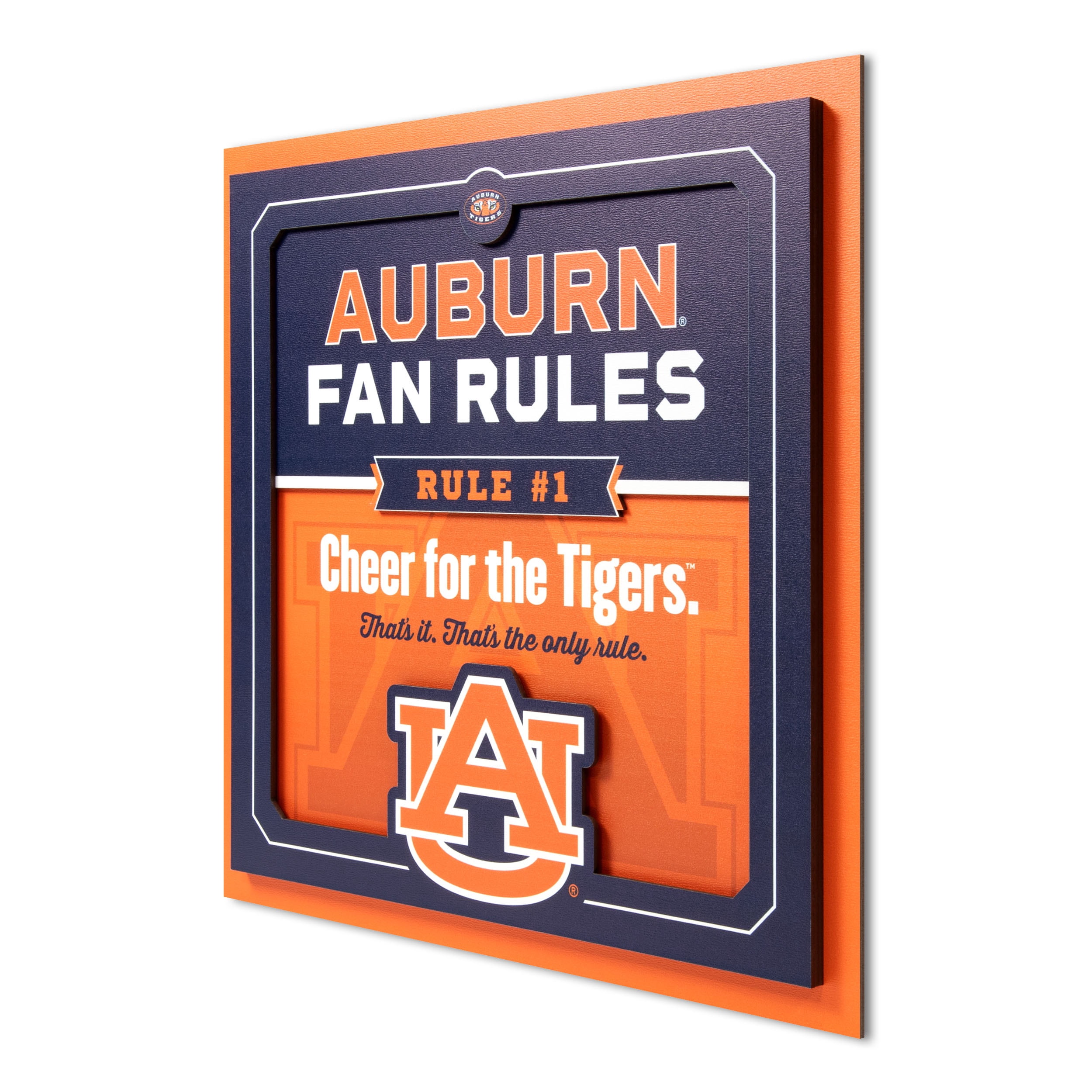 YouTheFan NCAA Auburn Tigers Fan Rules 3D Wall Art