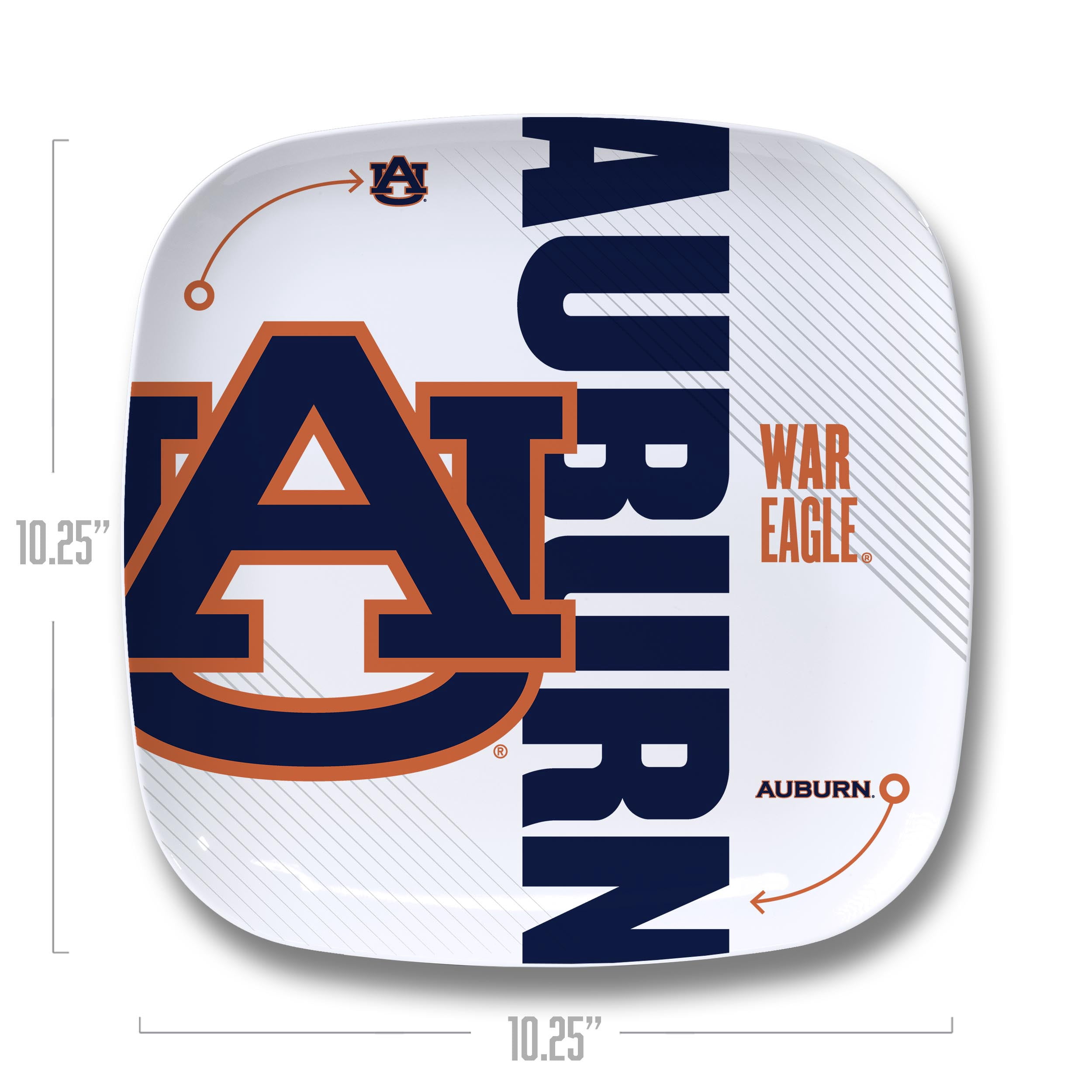 YouTheFan NCAA Auburn Tigers Large Party Plate