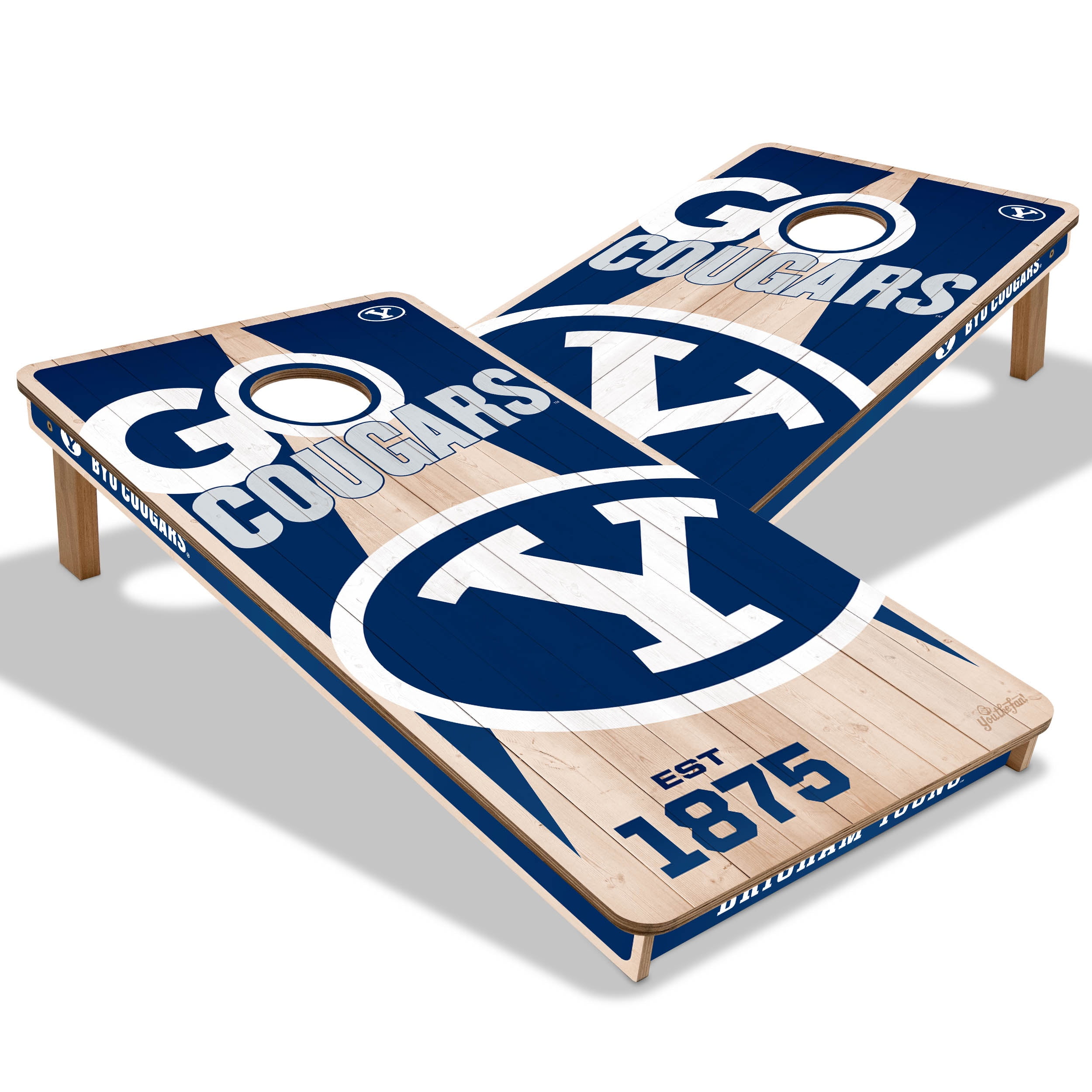 YouTheFan NCAA BYU Cougars 2' x 4' Cornhole Game No Bags